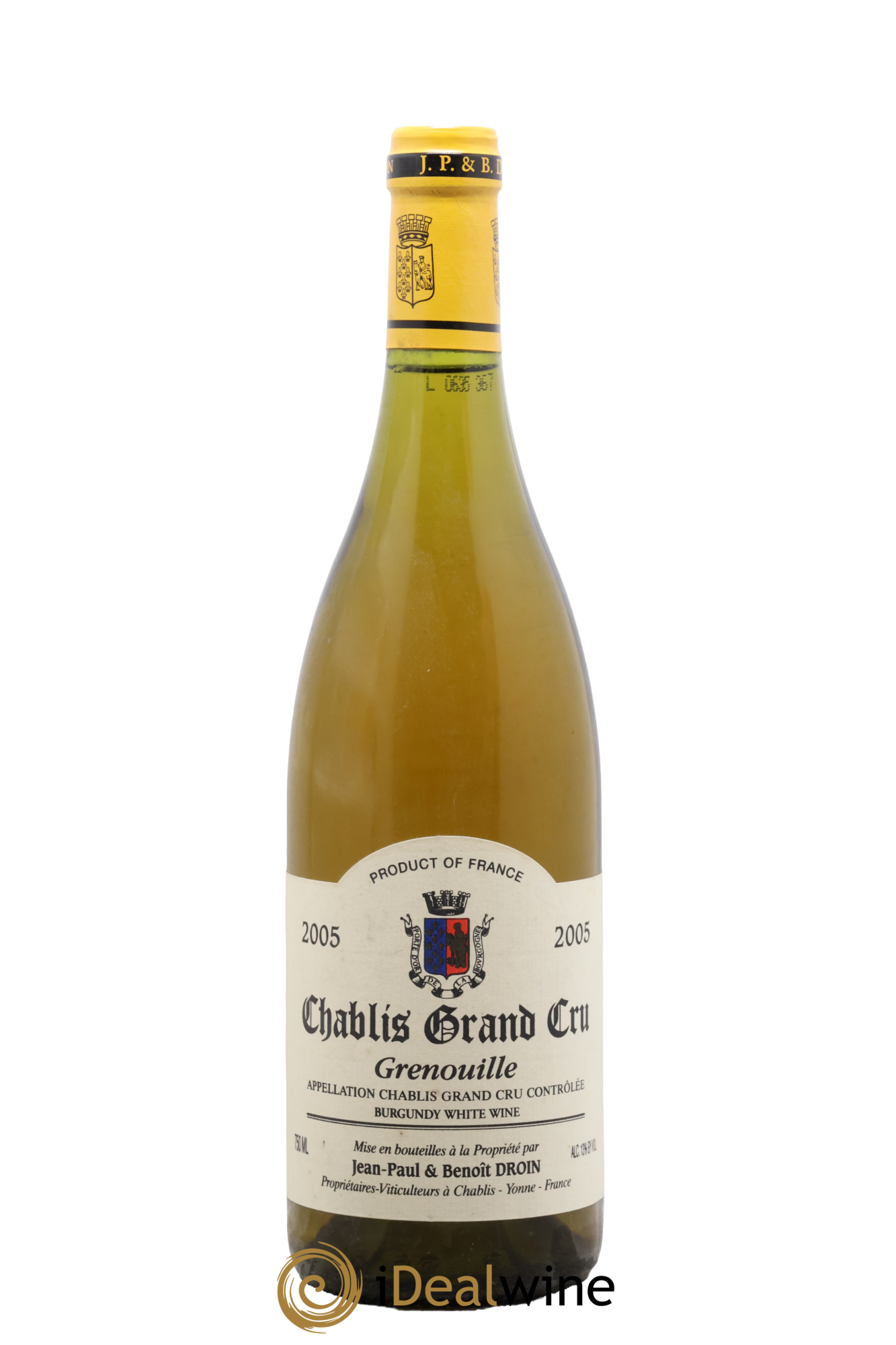 Chablis Grand Cru Grenouilles Jean-Paul & Benoît Droin (Domaine) 2005 - Lot de 1 bouteille - 0