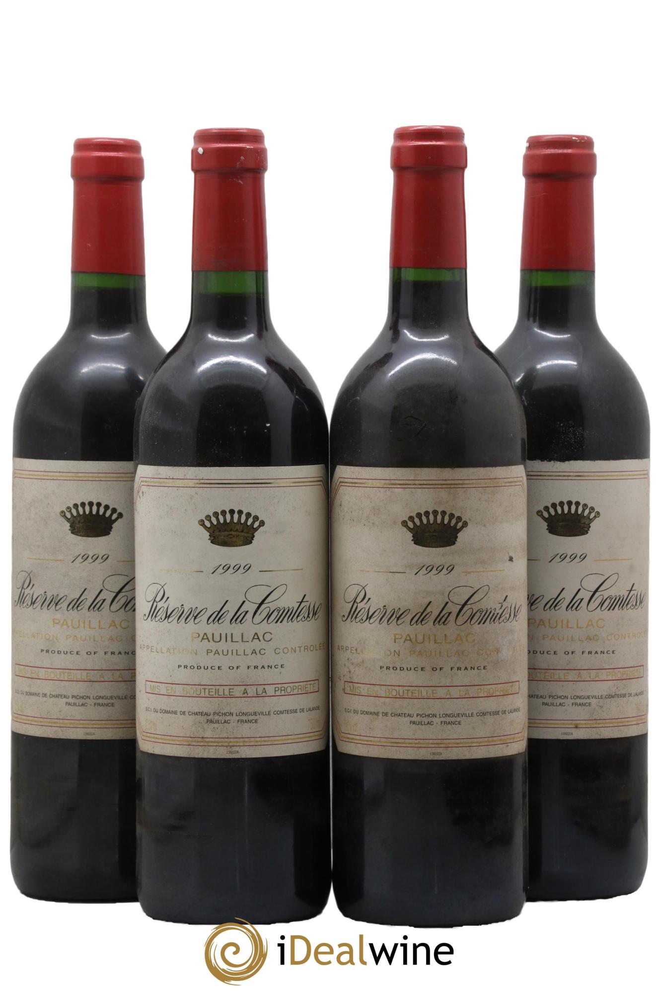 Réserve de la Comtesse Second Vin 1999 - Lot de 4 bouteilles - 0