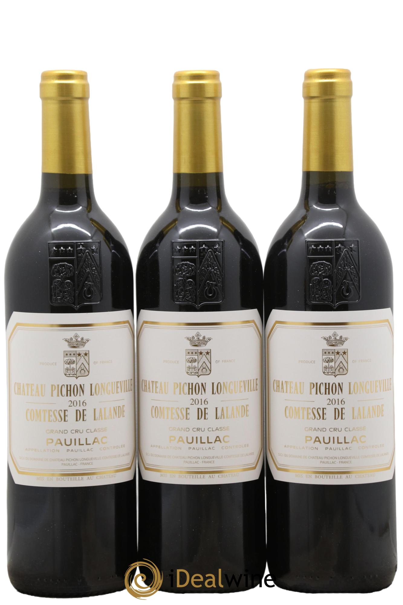 Château Pichon Longueville Comtesse de Lalande 2ème Grand Cru Classé 2016 - Lot de 3 bouteilles - 0