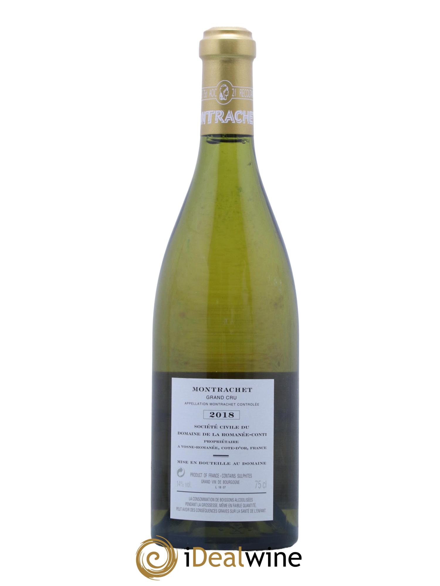Montrachet Grand Cru Domaine de la Romanée-Conti 2018 - Lot de 1 bouteille - 1