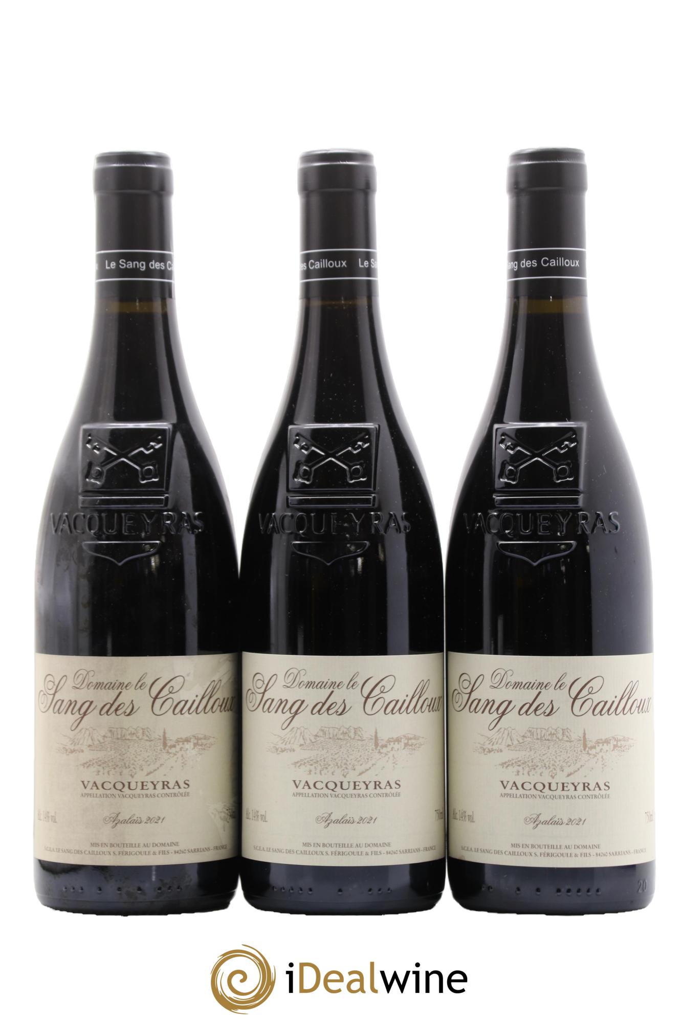 Vacqueyras Azalaïs Le Sang des Cailloux 2021 - Lot de 3 bouteilles - 0
