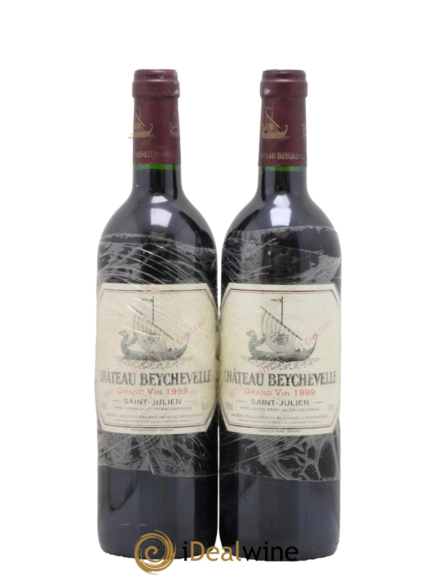 Château Beychevelle 4ème Grand Cru Classé 1999 - Lot de 2 bouteilles - 0