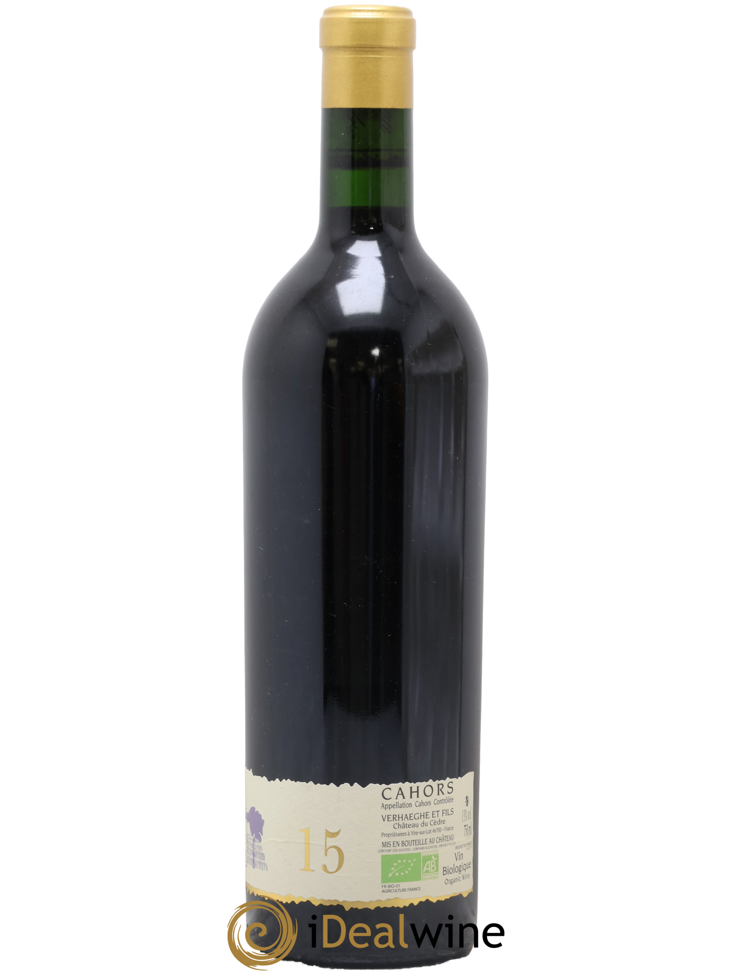 Cahors Château du Cèdre GC Pascal et Jean-Marc Verhaeghe 2015 - Lot de 1 bouteille - 1