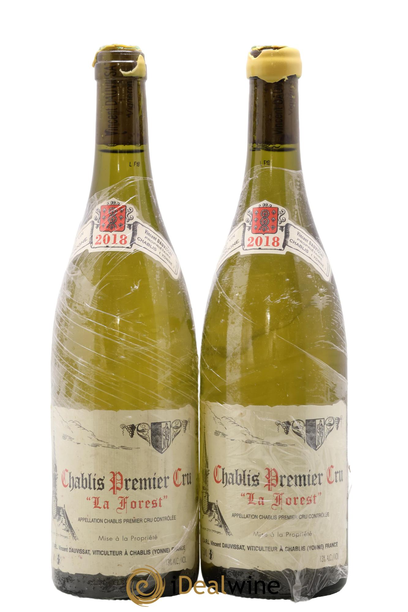 Chablis 1er Cru La Forest Vincent Dauvissat (Domaine) 2018 - Lot of 2 bottles - 0