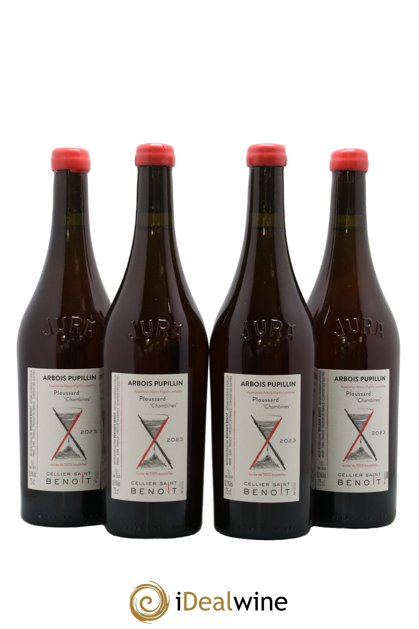 Arbois-Pupillin Ploussard Chambines Cellier Saint Benoît 2023 - Lot de 4 bouteilles - 0