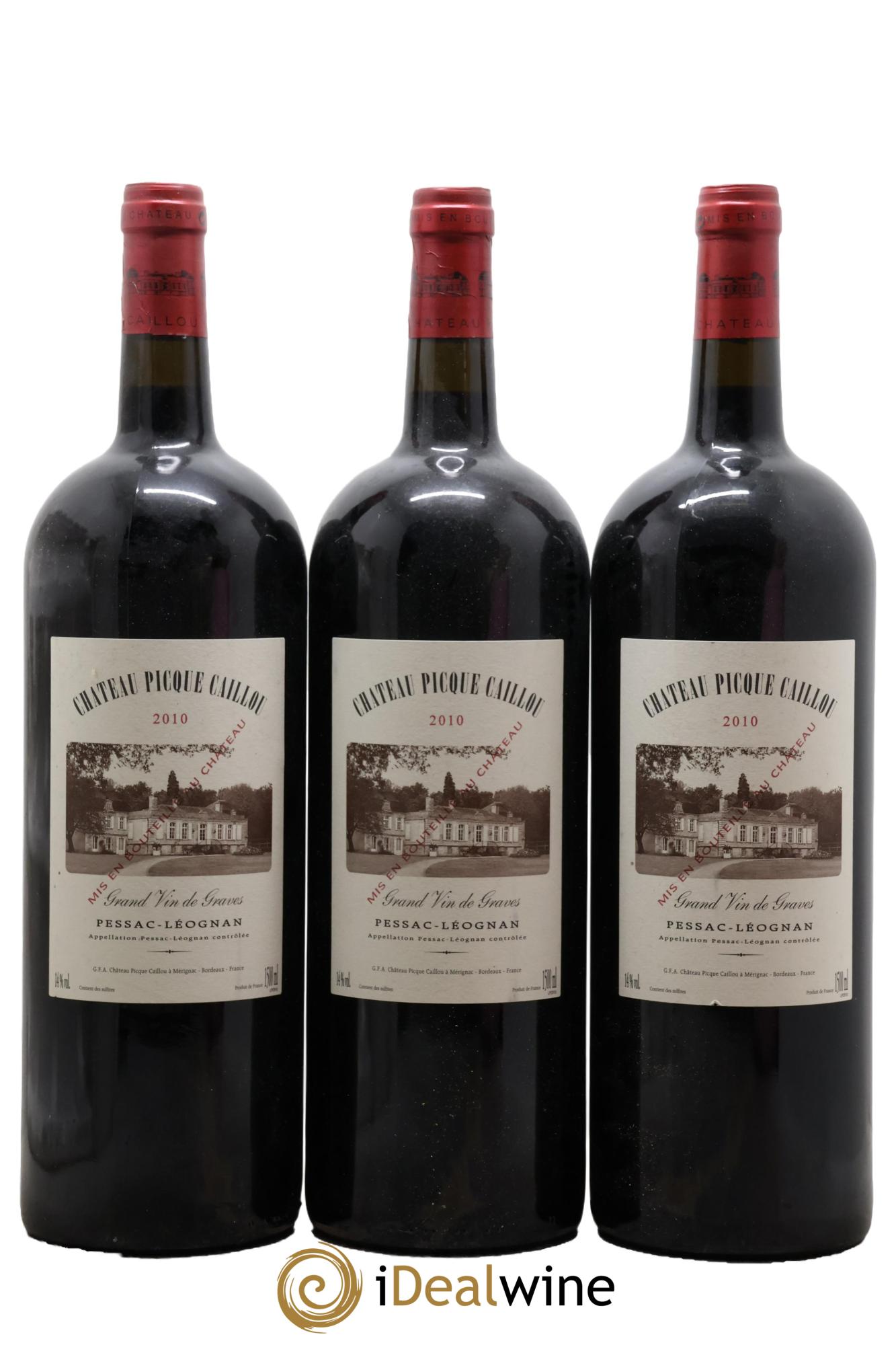 Château Picque Caillou 2010 - Lot de 3 magnums - 0