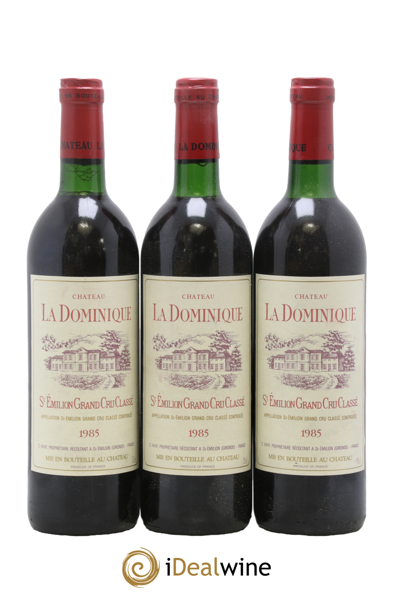 Château la Dominique Grand Cru Classé 1985 - Lot de 3 bouteilles - 0