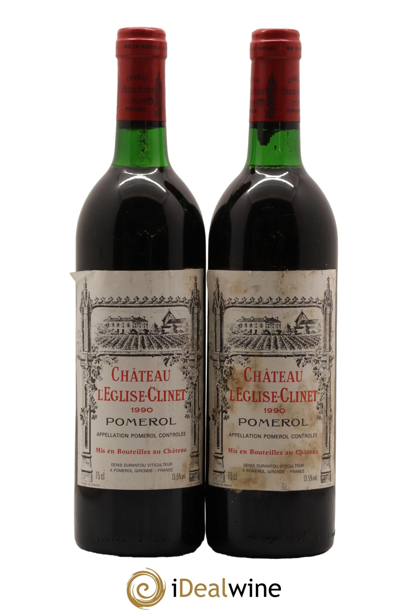 Château l' Église Clinet 1990 - Lot de 2 bouteilles - 0