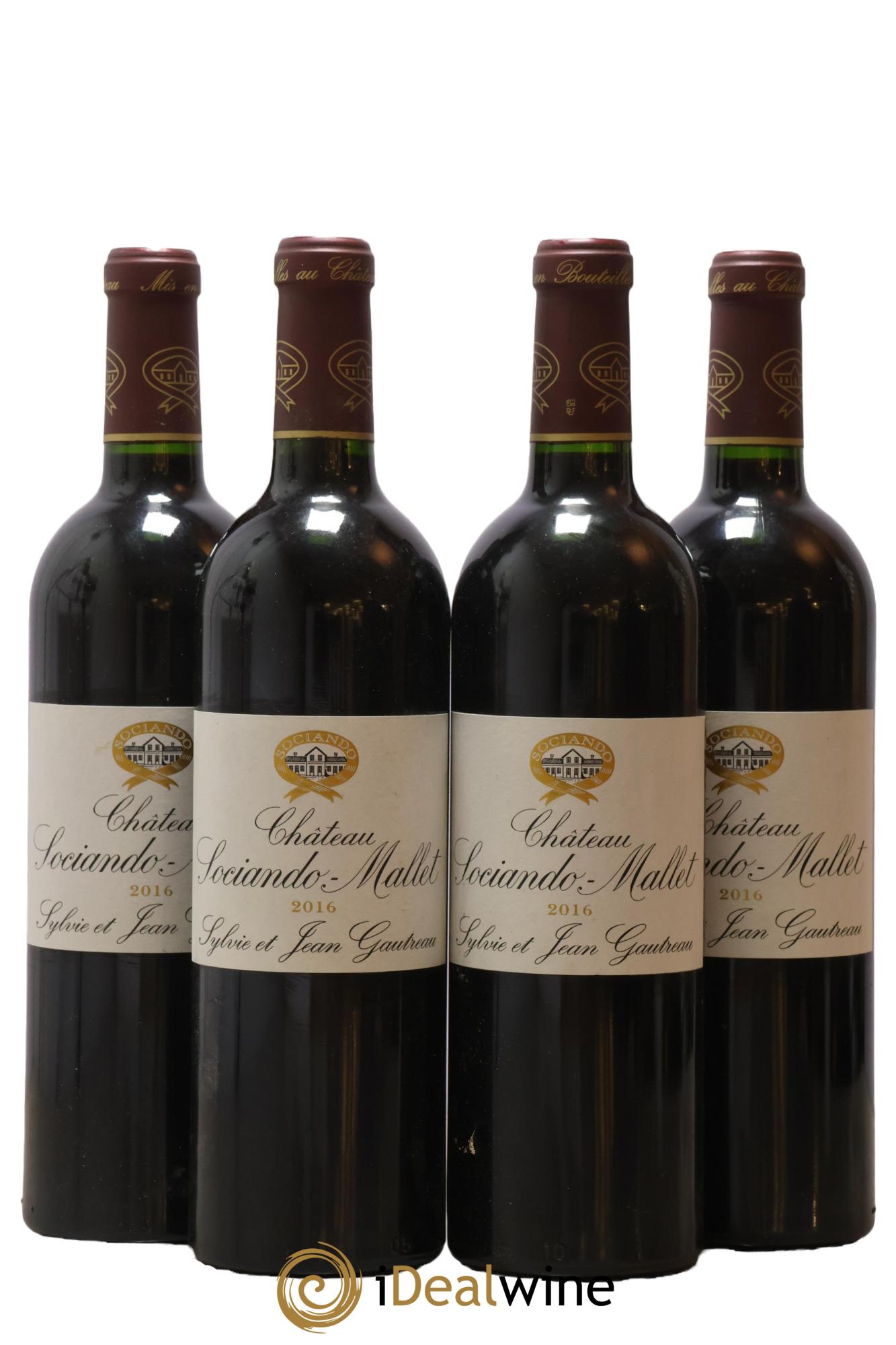 Château Sociando Mallet 2016 - Lot de 4 bouteilles - 0