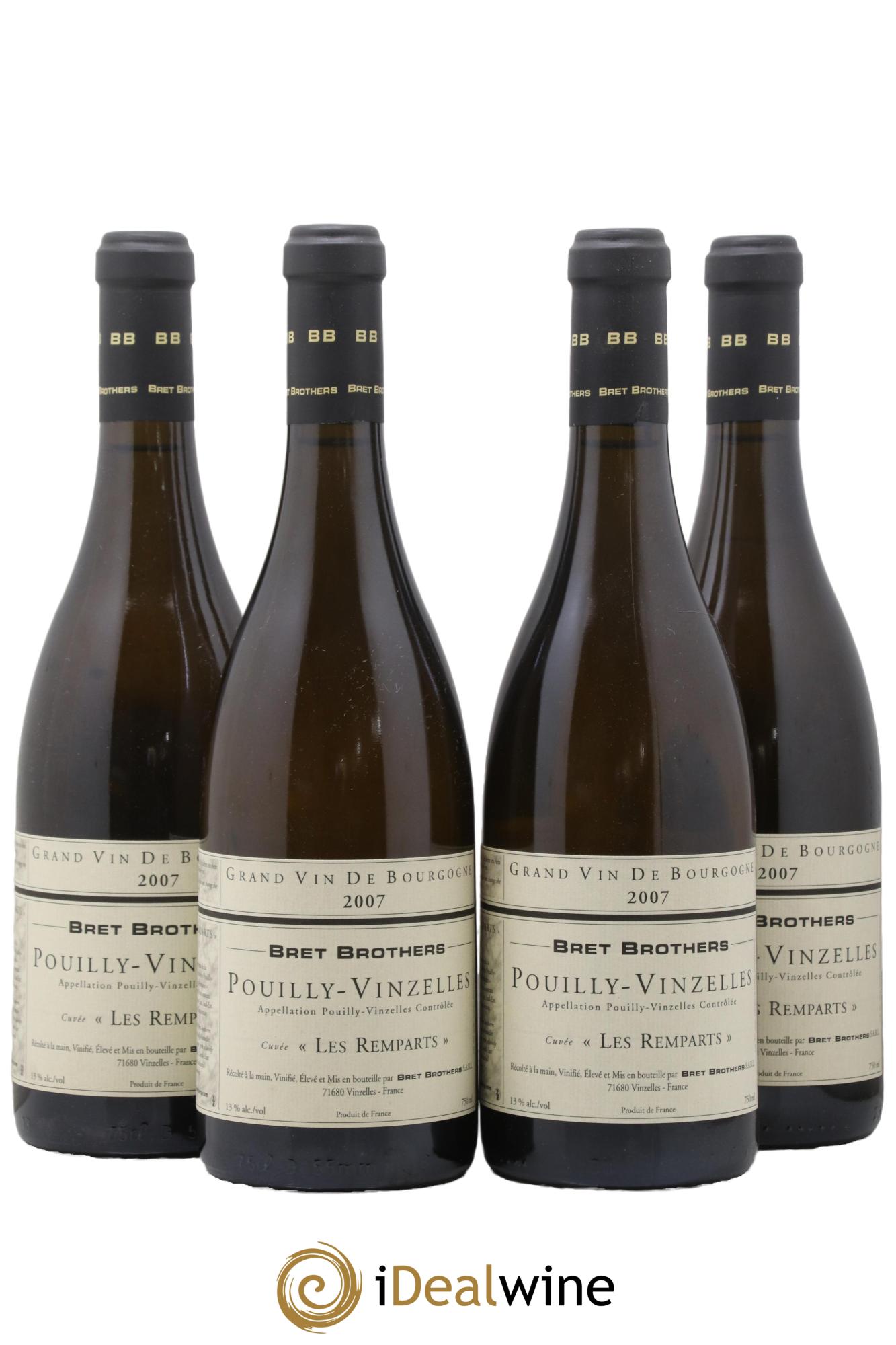 Pouilly-Vinzelles Les Remparts Bret Brothers 2007 - Posten von 4 Flaschen - 0