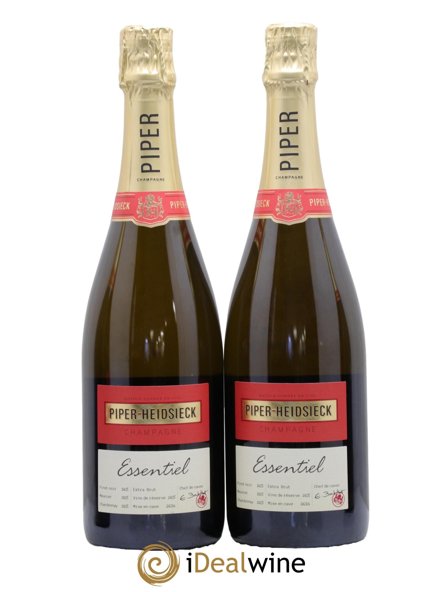Essentiel Extra-Brut Piper Heidsieck - Lot of 2 bottles - 0