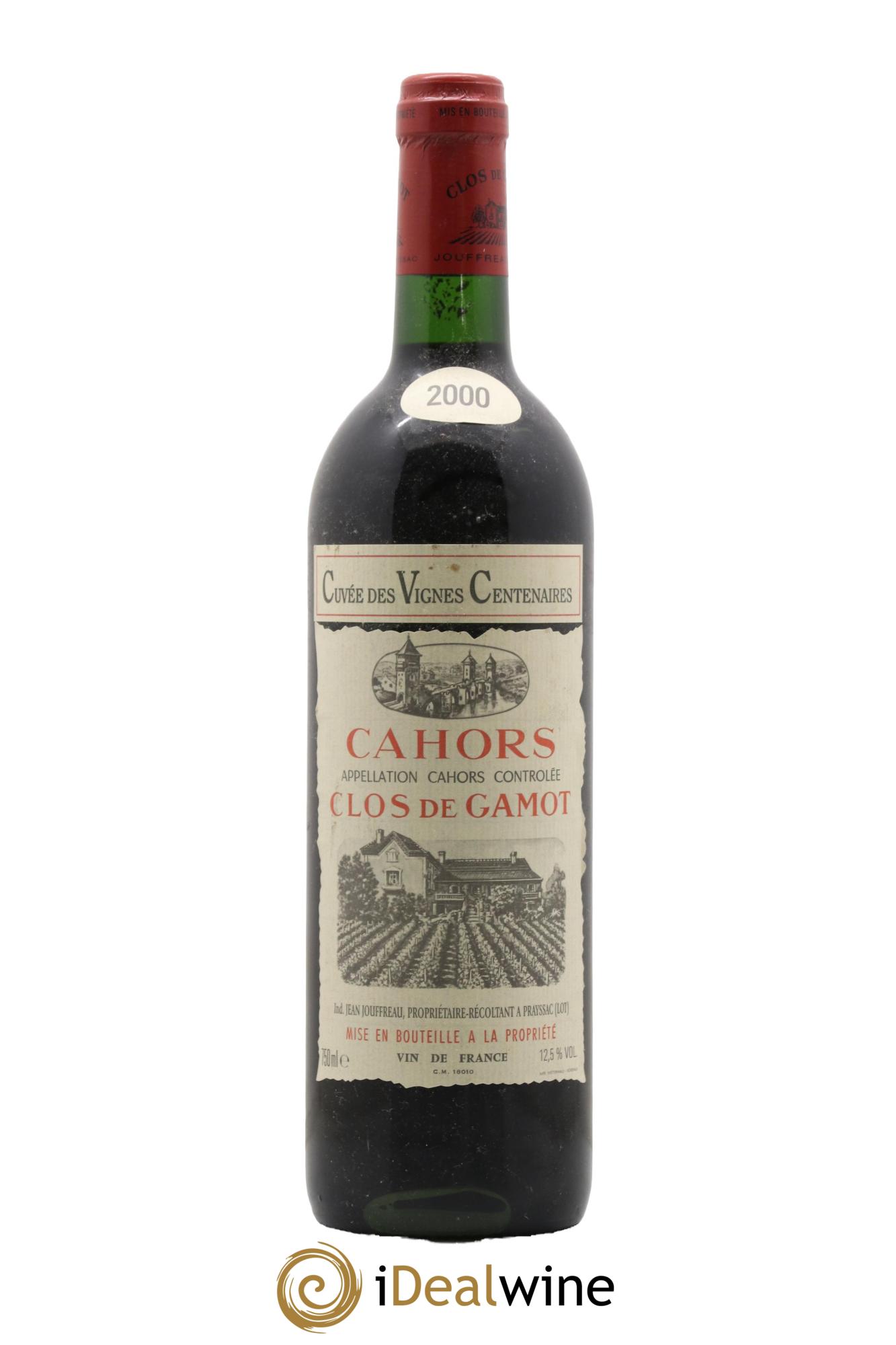 Cahors Cuvée des Vignes Centenaires Clos de Gamot 2000 - Lot de 1 bouteille - 0