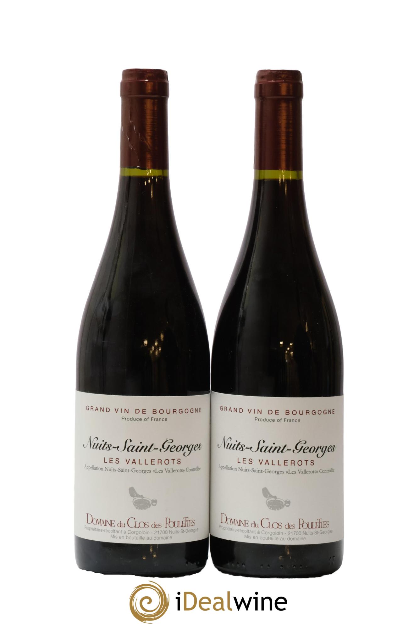 Nuits-Saint-Georges Les Vallerots Clos des Poulettes 2022 - Lot of 2 bottles - 0