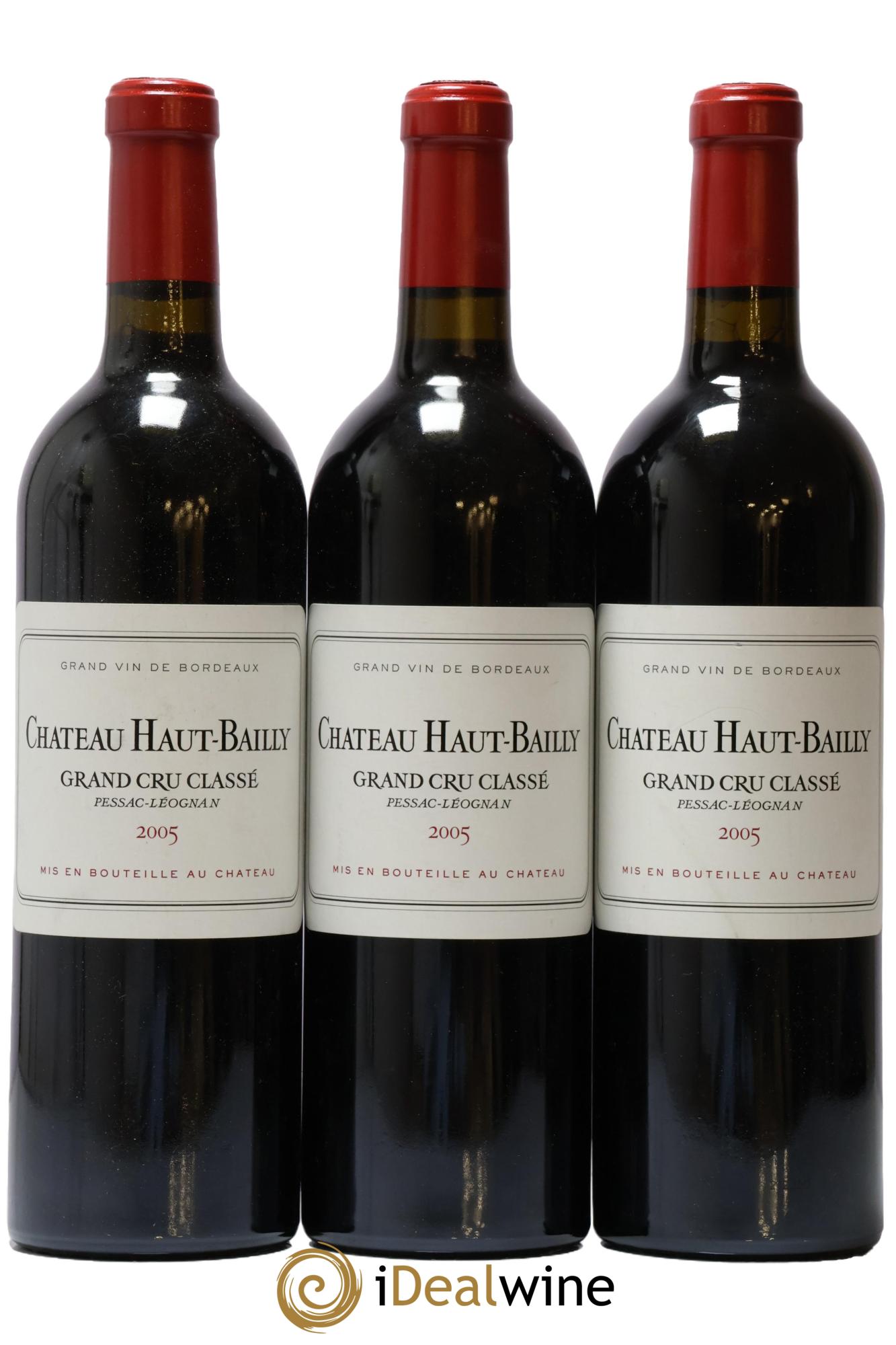 Château Haut-Bailly Cru Classé de Graves 2005 - Lot de 3 bouteilles - 0