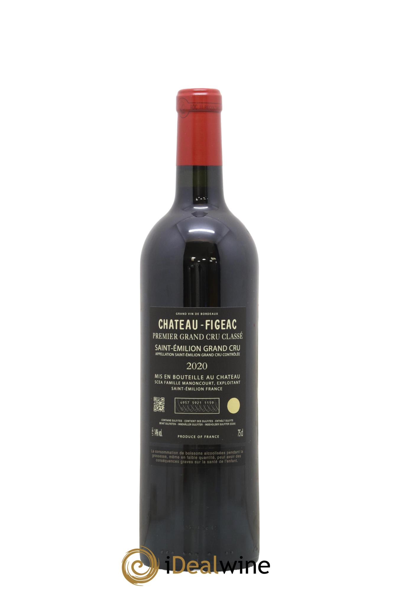 Château Figeac 1er Grand Cru Classé A 2020 - Lot de 1 bouteille - 2