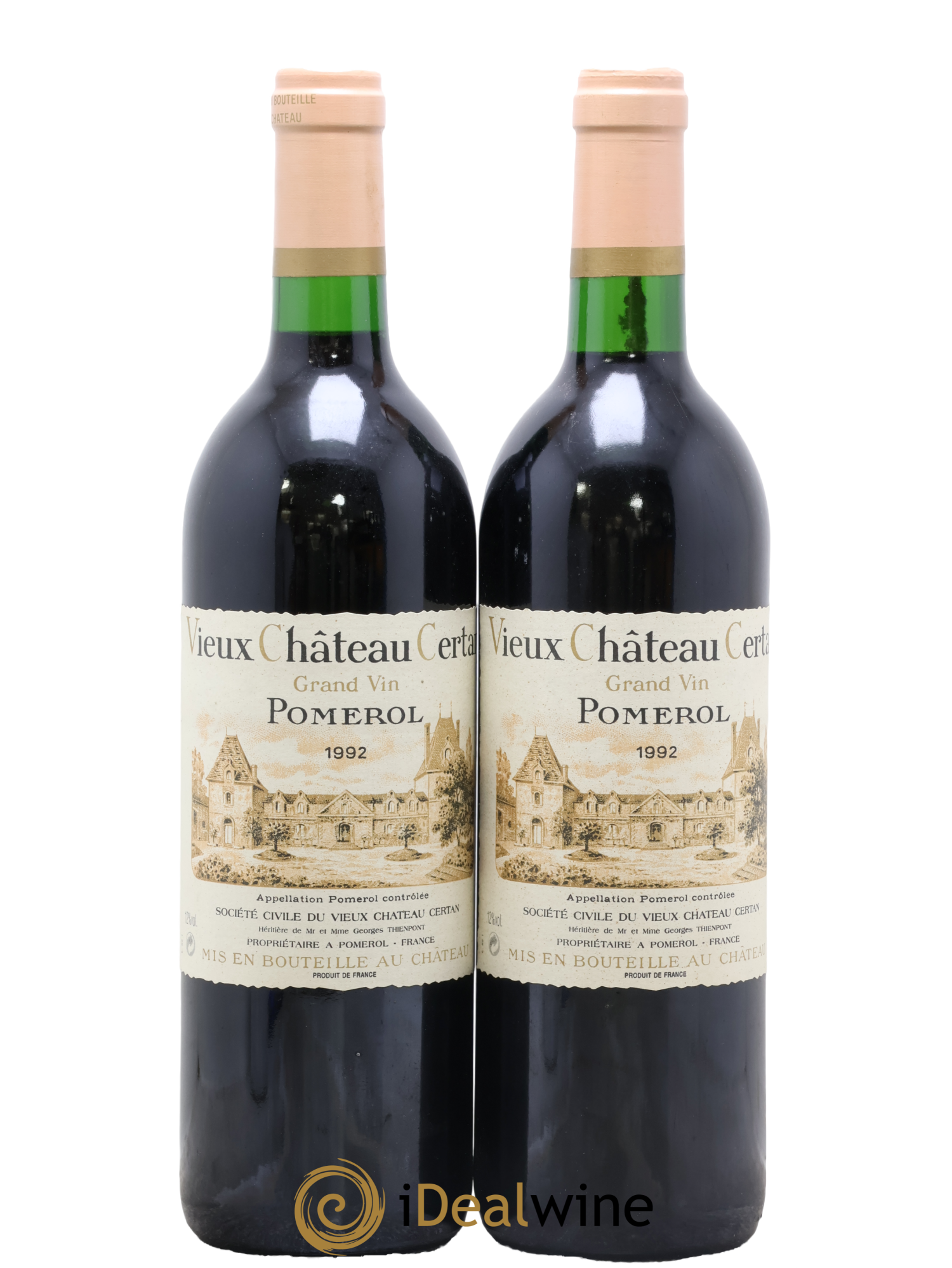 Vieux Château Certan 1992 - Lot de 2 bouteilles - 0