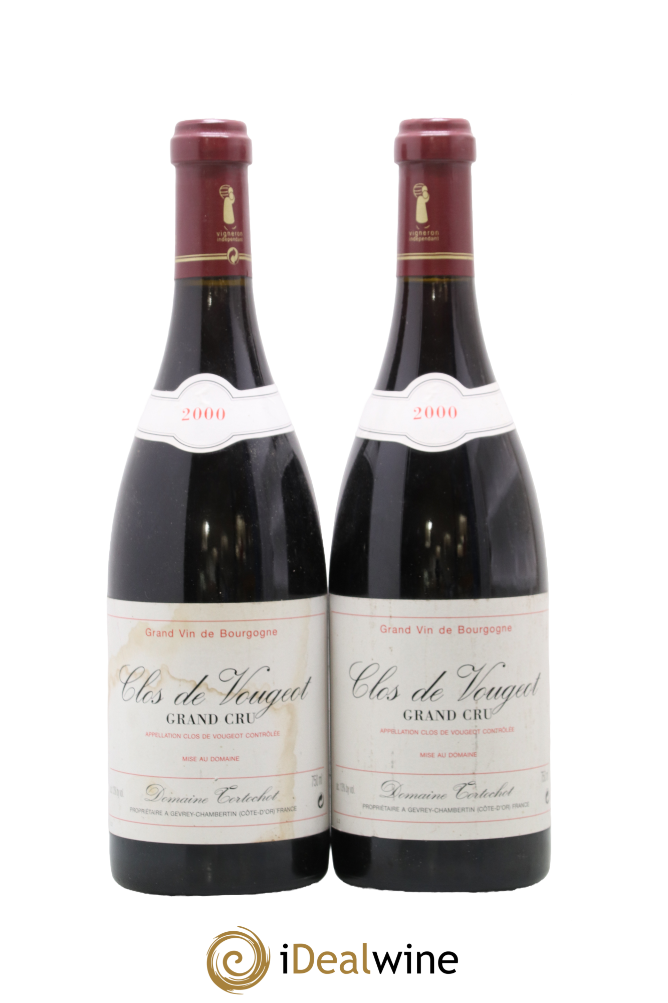 Clos de Vougeot Grand Cru Tortochot (Domaine) 2000 - Lot de 2 bouteilles - 0