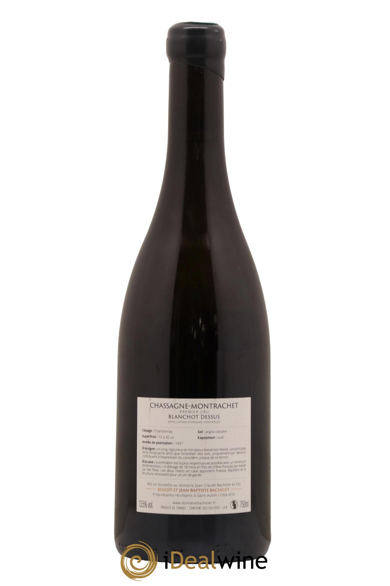 Chassagne-Montrachet 1er Cru Blanchot Dessus Jean-Claude Bachelet (Domaine) 2019 - Lot de 1 bouteille - 1