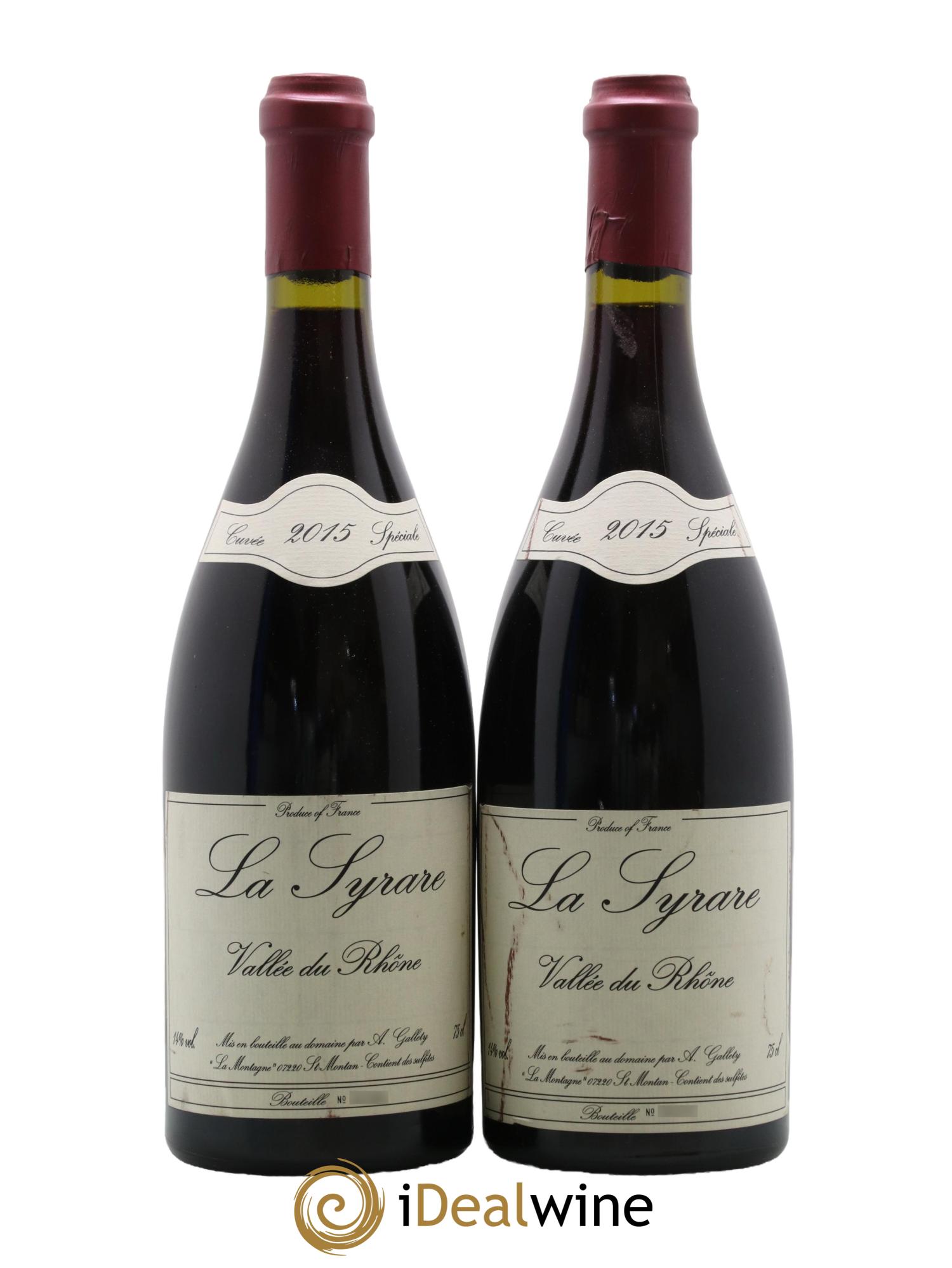 Côtes du Vivarais La Syrare Gallety (Domaine) 2015 - Lot de 2 bouteilles - 0
