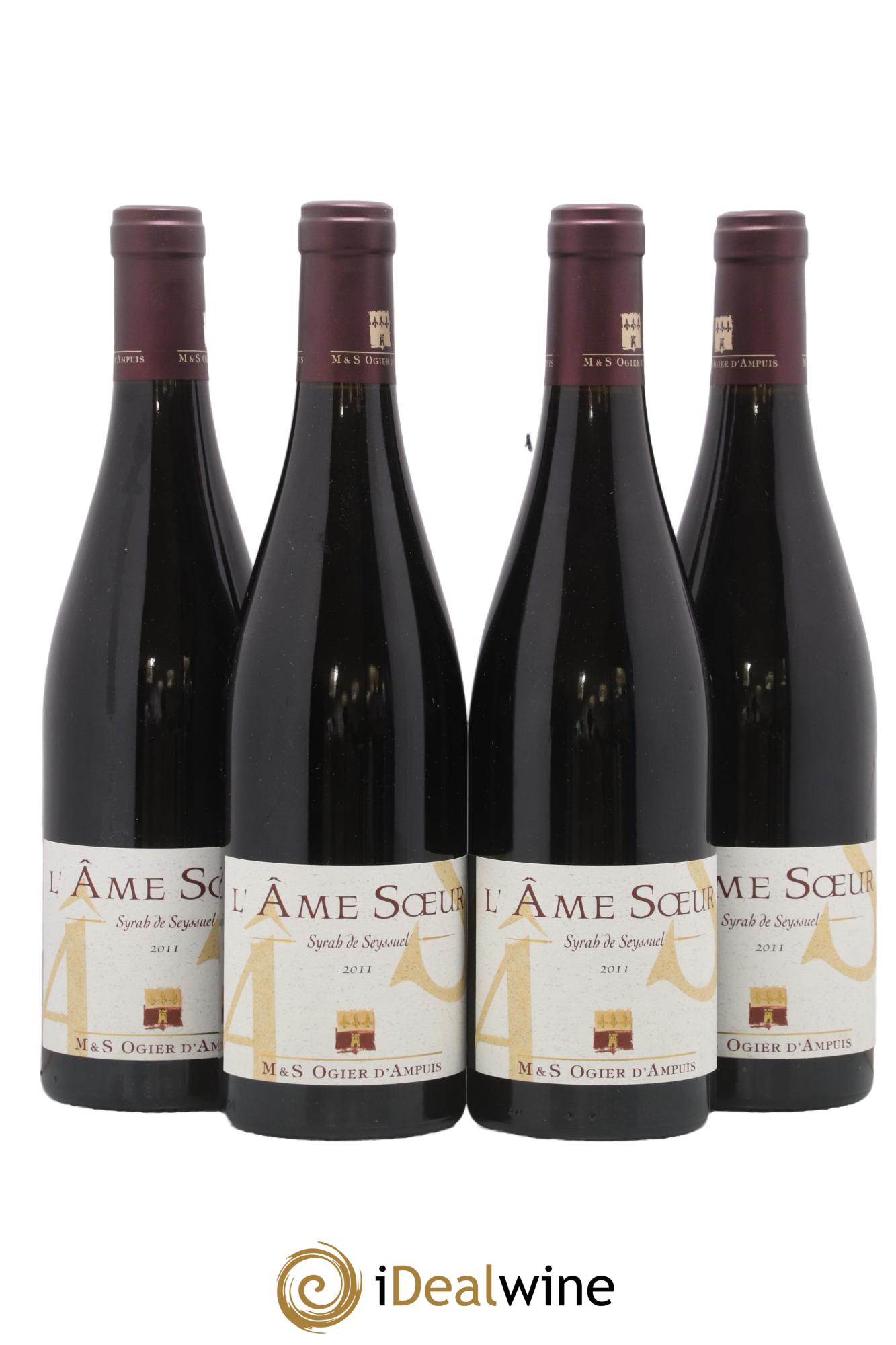 Collines Rhodaniennes L'Ame Soeur Syrah de Seyssuel Stéphane Ogier 2011 - Lot de 4 bouteilles - 0