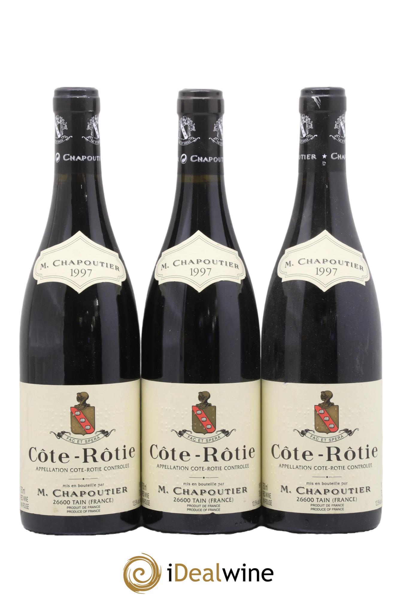 Côte-Rôtie Chapoutier 1997 - Lot de 3 bouteilles - 0