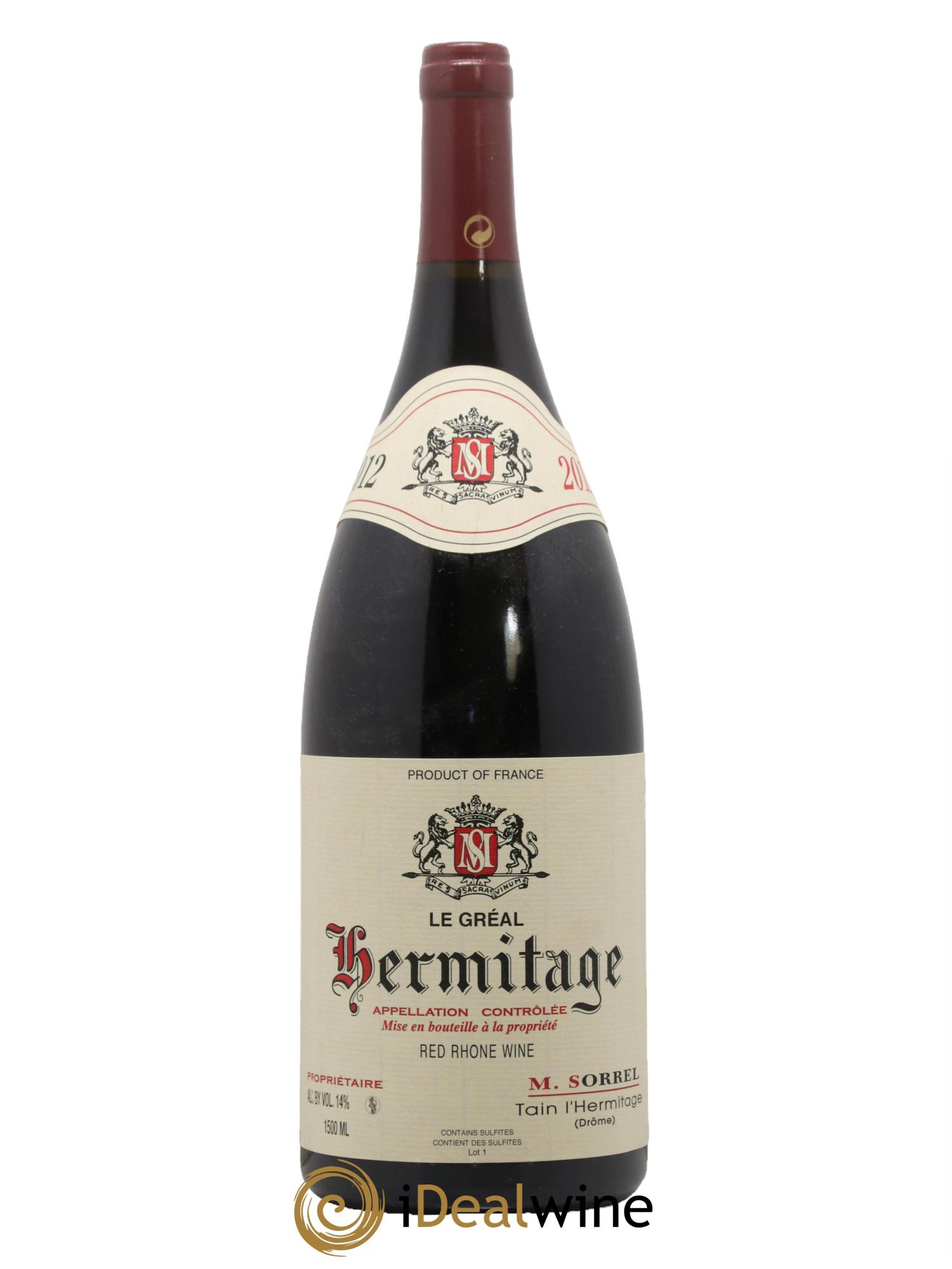 Hermitage Le Gréal Marc Sorrel 2012 - Lot de 1 magnum - 0