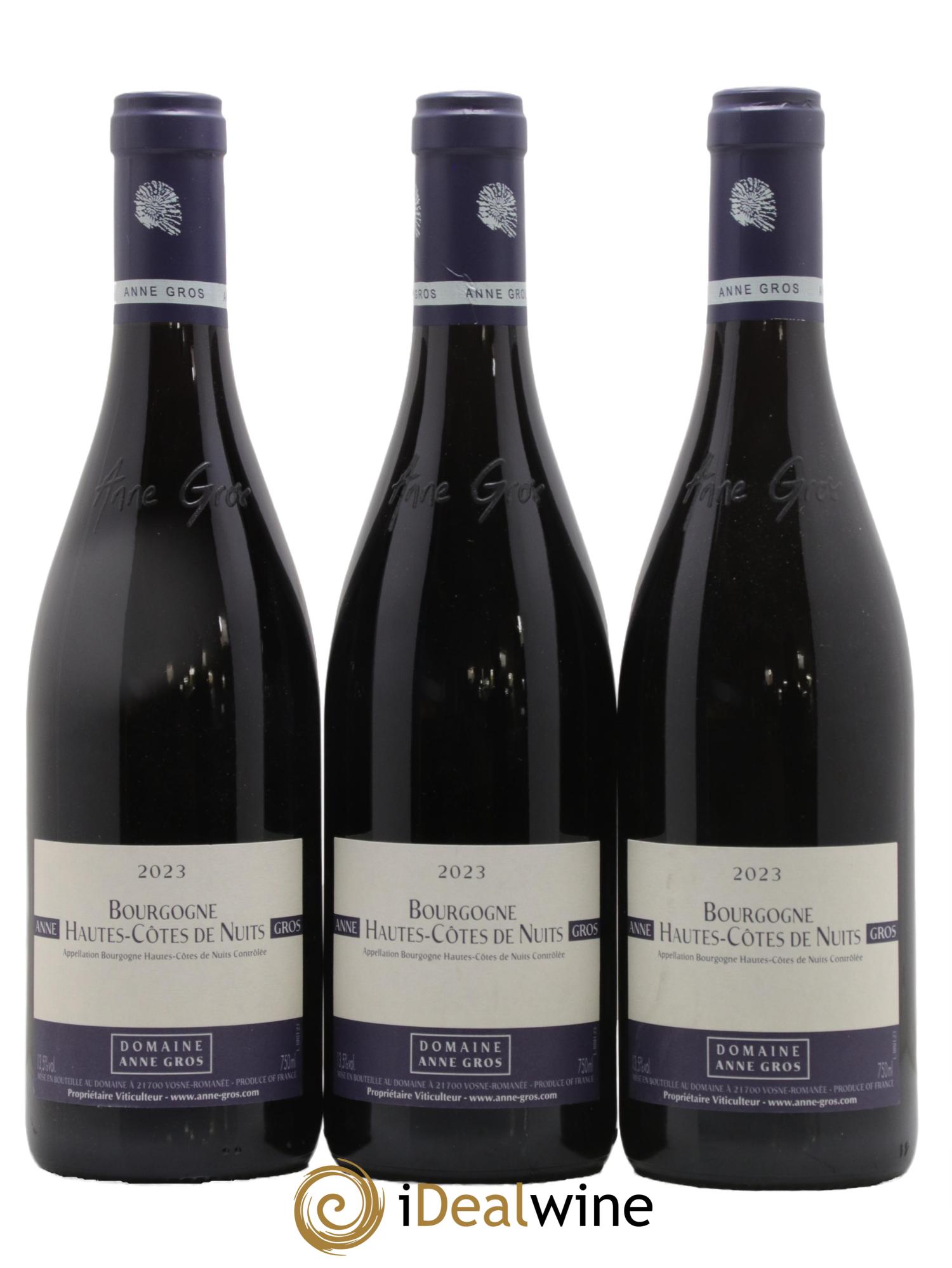 Hautes-Côtes de Nuits Anne Gros 2023 - Posten von 3 Flaschen - 0