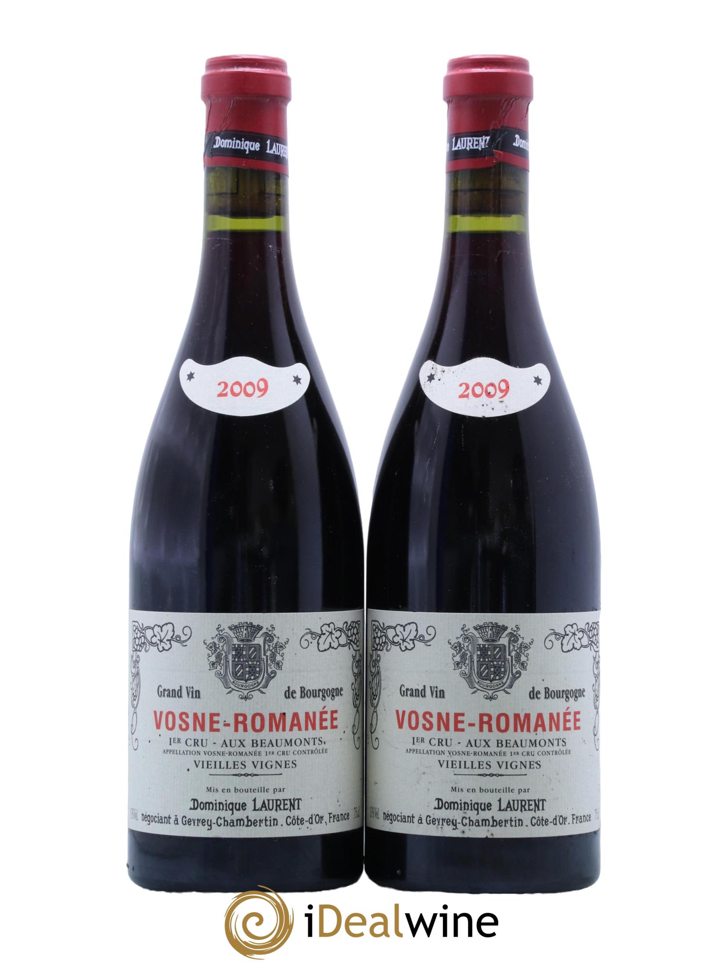Vosne-Romanée 1er Cru Aux Beaumonts Vieilles Vignes Dominique Laurent 2009 - Lot de 2 bouteilles - 0