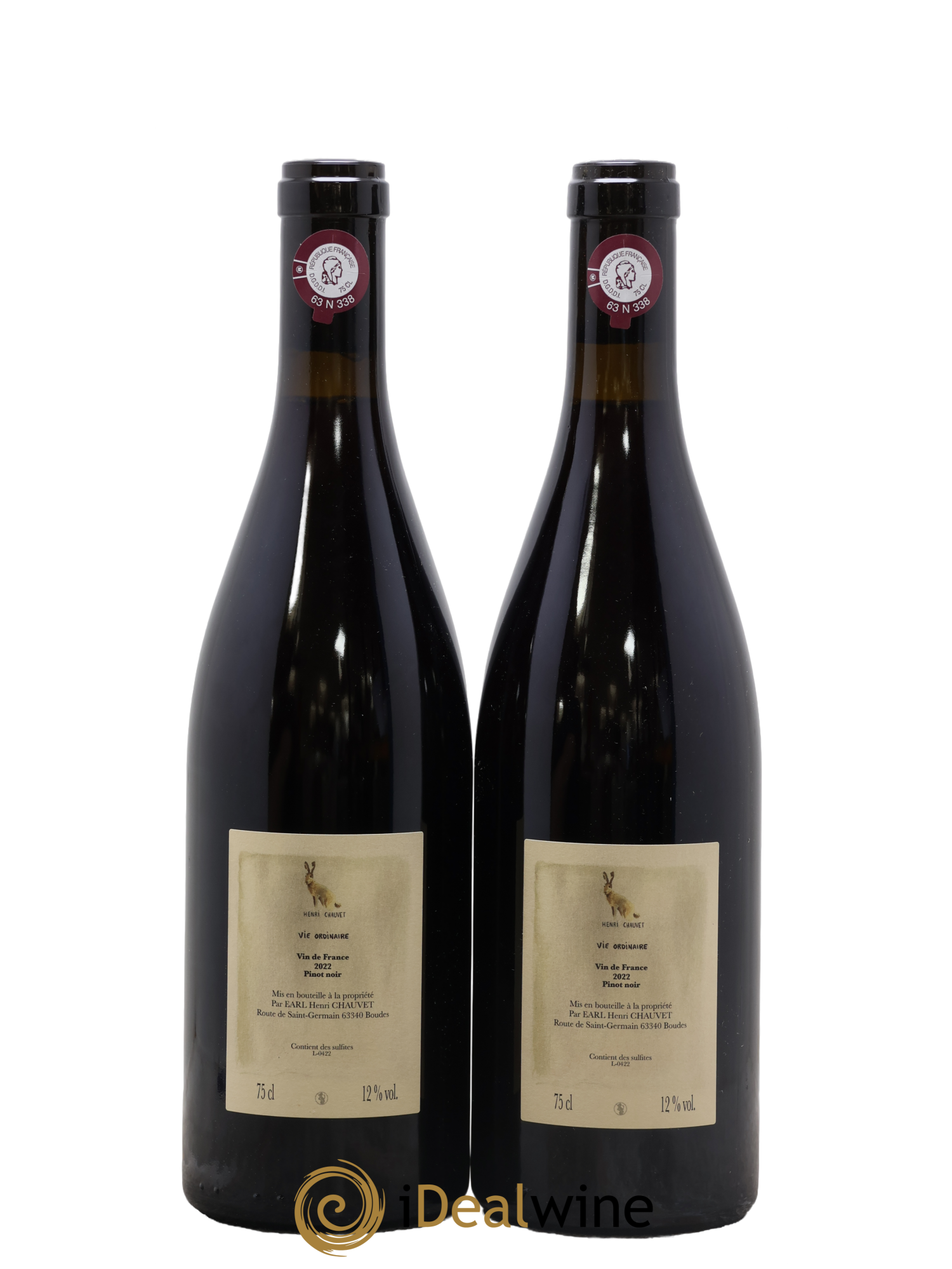 Vin de France Vie ordinaire Henri Chauvet 2022 - Lot de 2 bouteilles - 1
