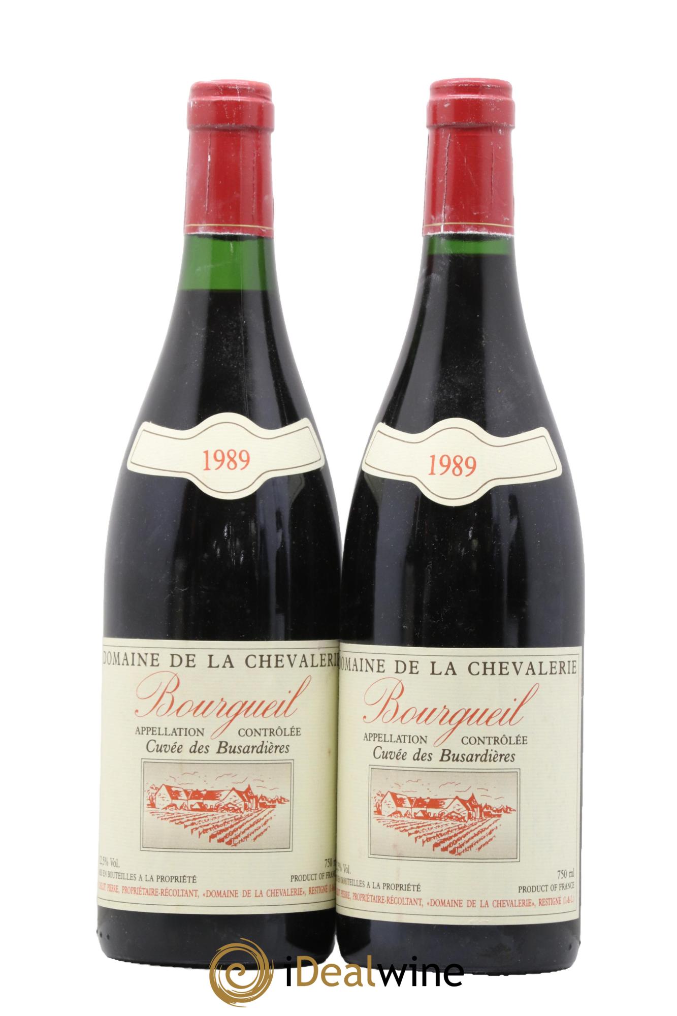 Bourgueil Busardières Domaine de la Chevalerie 1989 - Lot de 2 bouteilles - 0