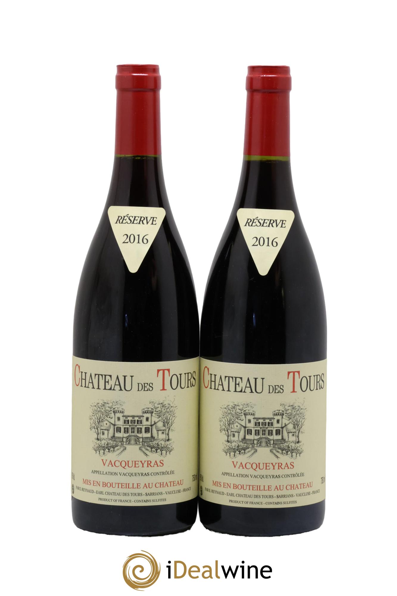 Vacqueyras Château des Tours Emmanuel Reynaud 2016 - Lotto di 2 bottiglie - 0