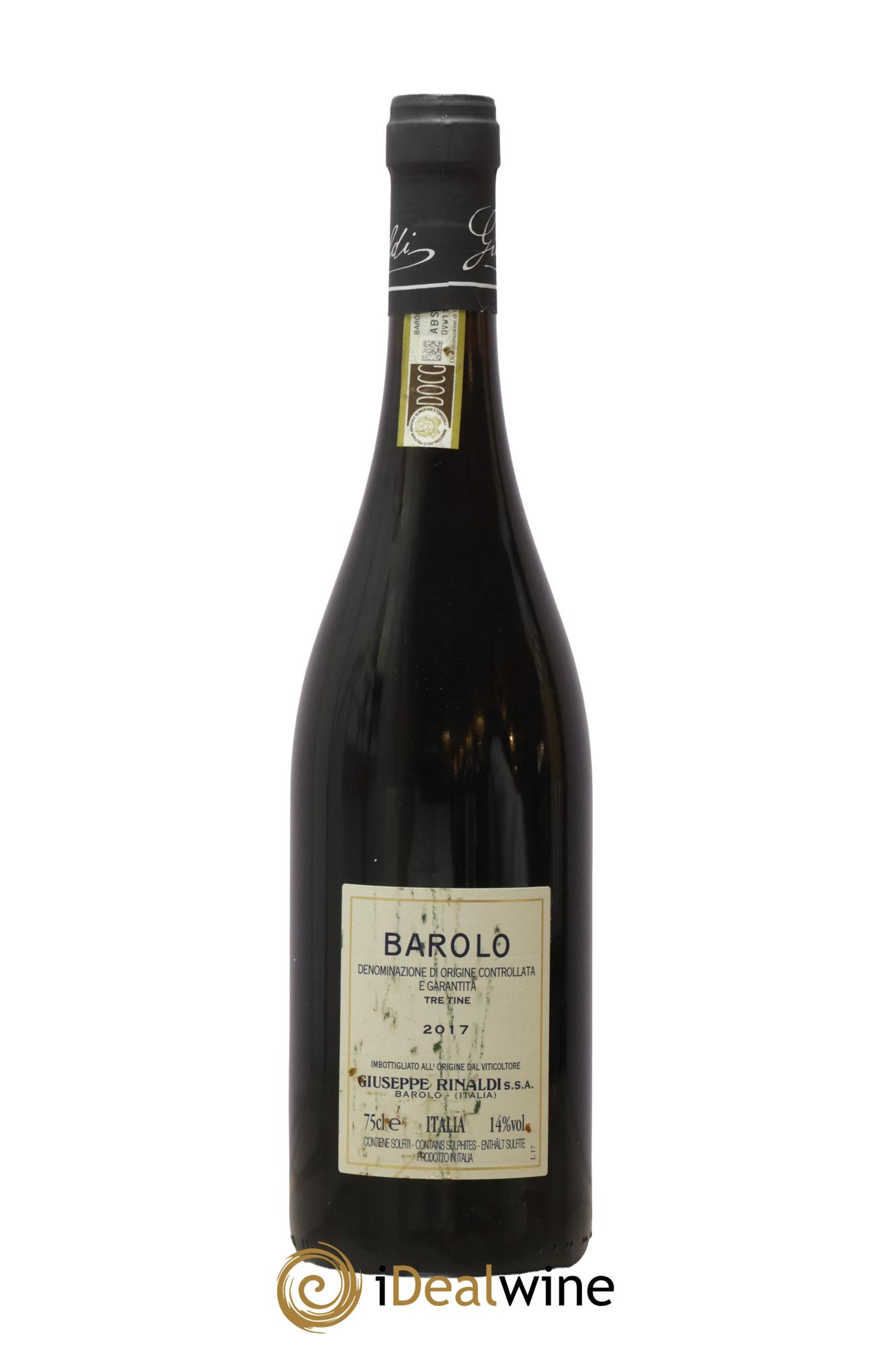 Barolo DOCG Tre Tine Giuseppe Rinaldi 2017 - Lot of 1 bottle - 1