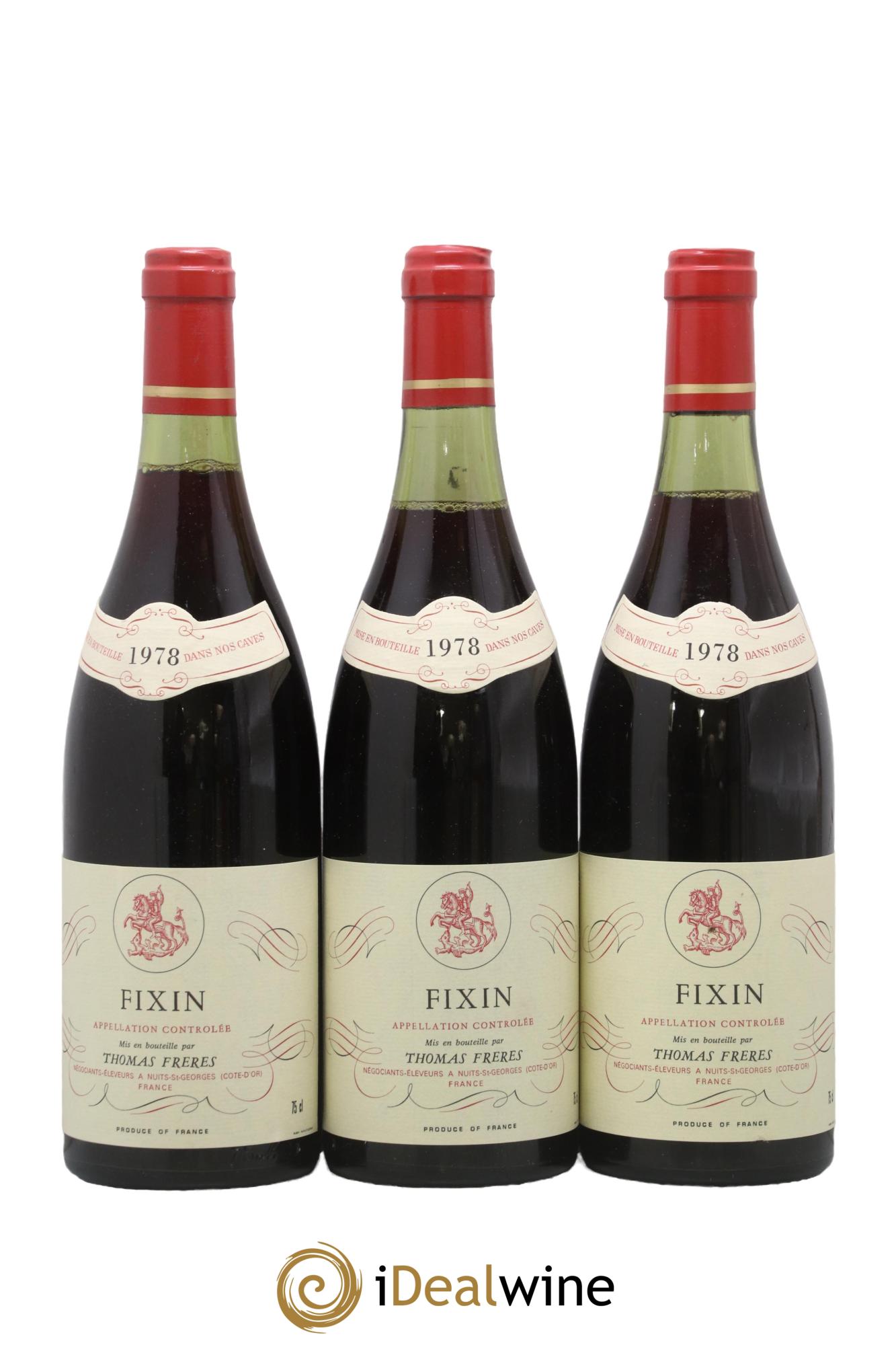 Fixin Thomas Frères 1978 - Posten von 3 Flaschen - 0
