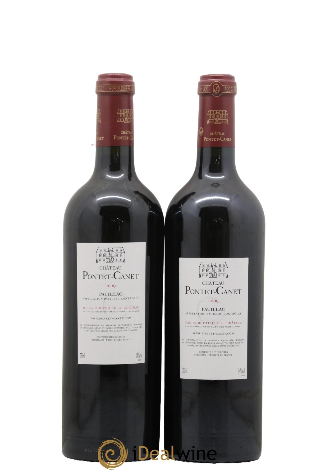 Château Pontet Canet 5ème Grand Cru Classé 2009 - Lot of 2 bottles - 1