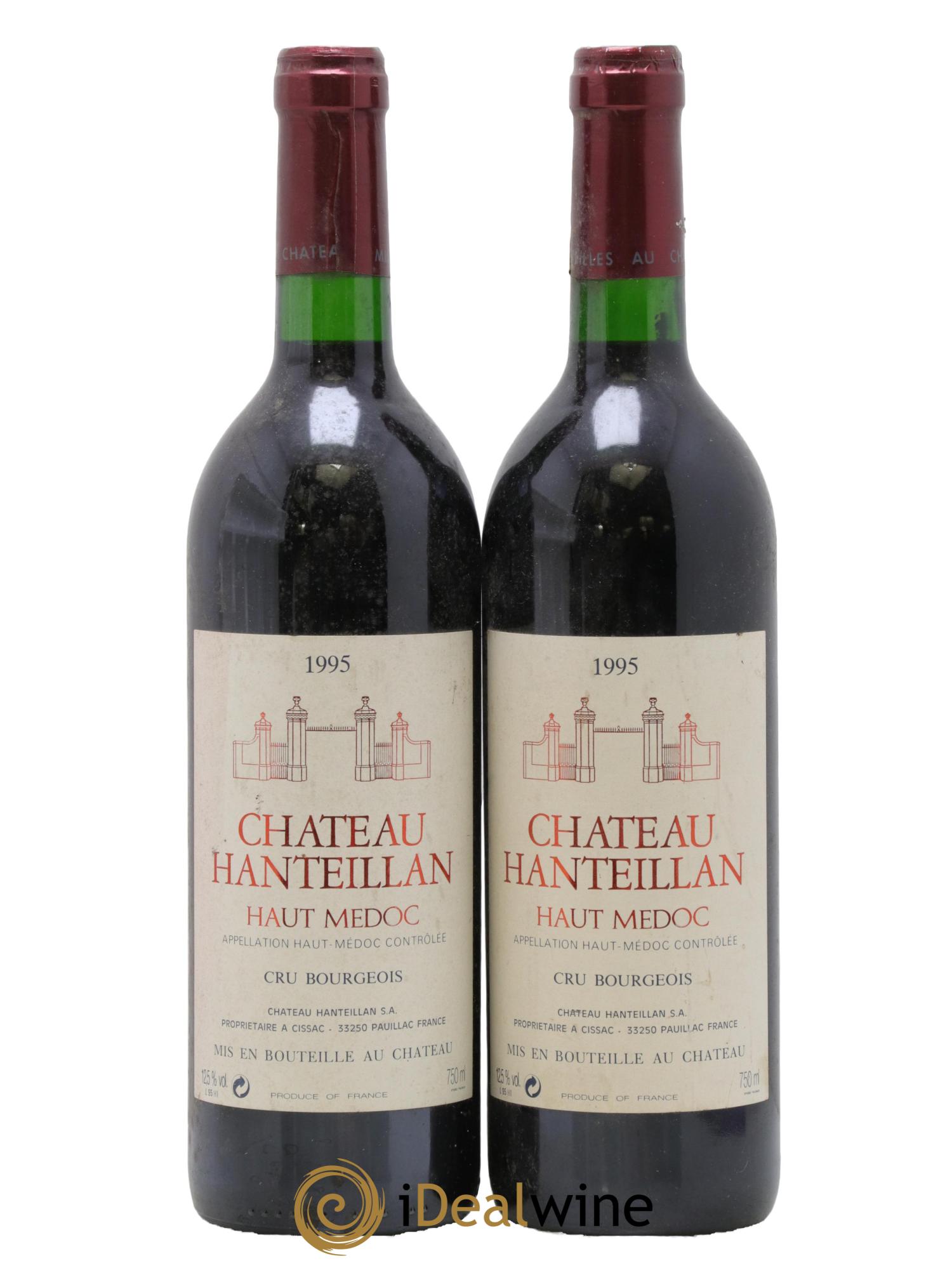 Château Hanteillan Cru Bourgeois 1995 - Lot of 2 bottles - 0