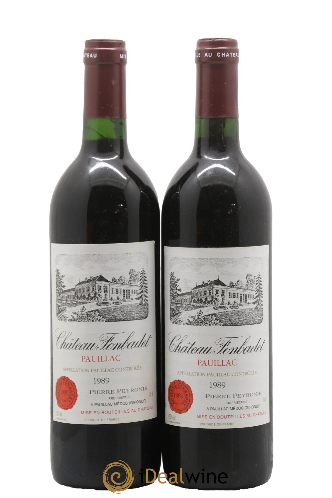Château Fonbadet 1989 - Posten von 2 Flaschen - 0