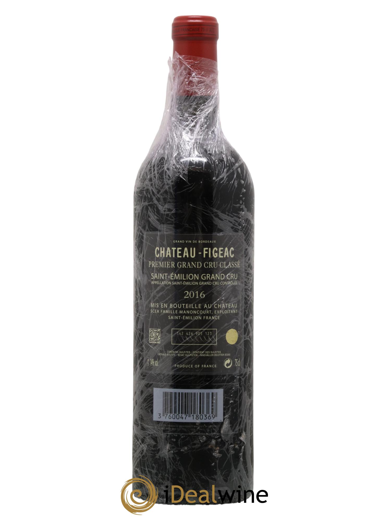 Château Figeac 1er Grand Cru Classé A 2016 - Lot de 1 bouteille - 1