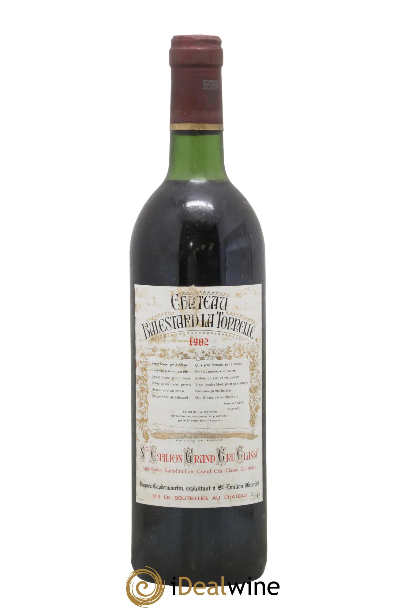 Château Balestard la Tonnelle Grand Cru Classé 1982 - Lot of 1 bottle - 0
