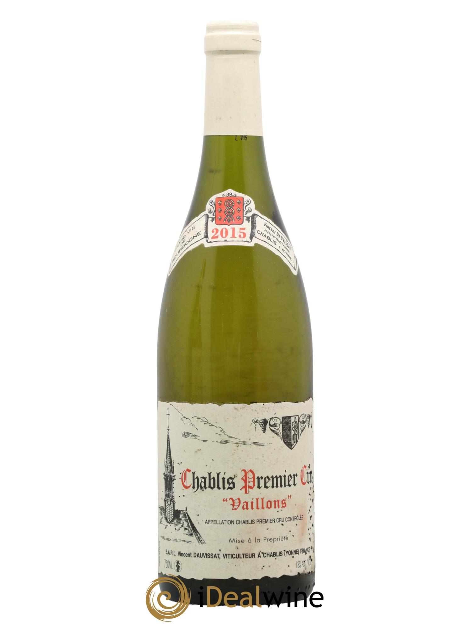 Chablis 1er Cru Vaillons Vincent Dauvissat (Domaine) 2015 - Lot de 1 bouteille - 0