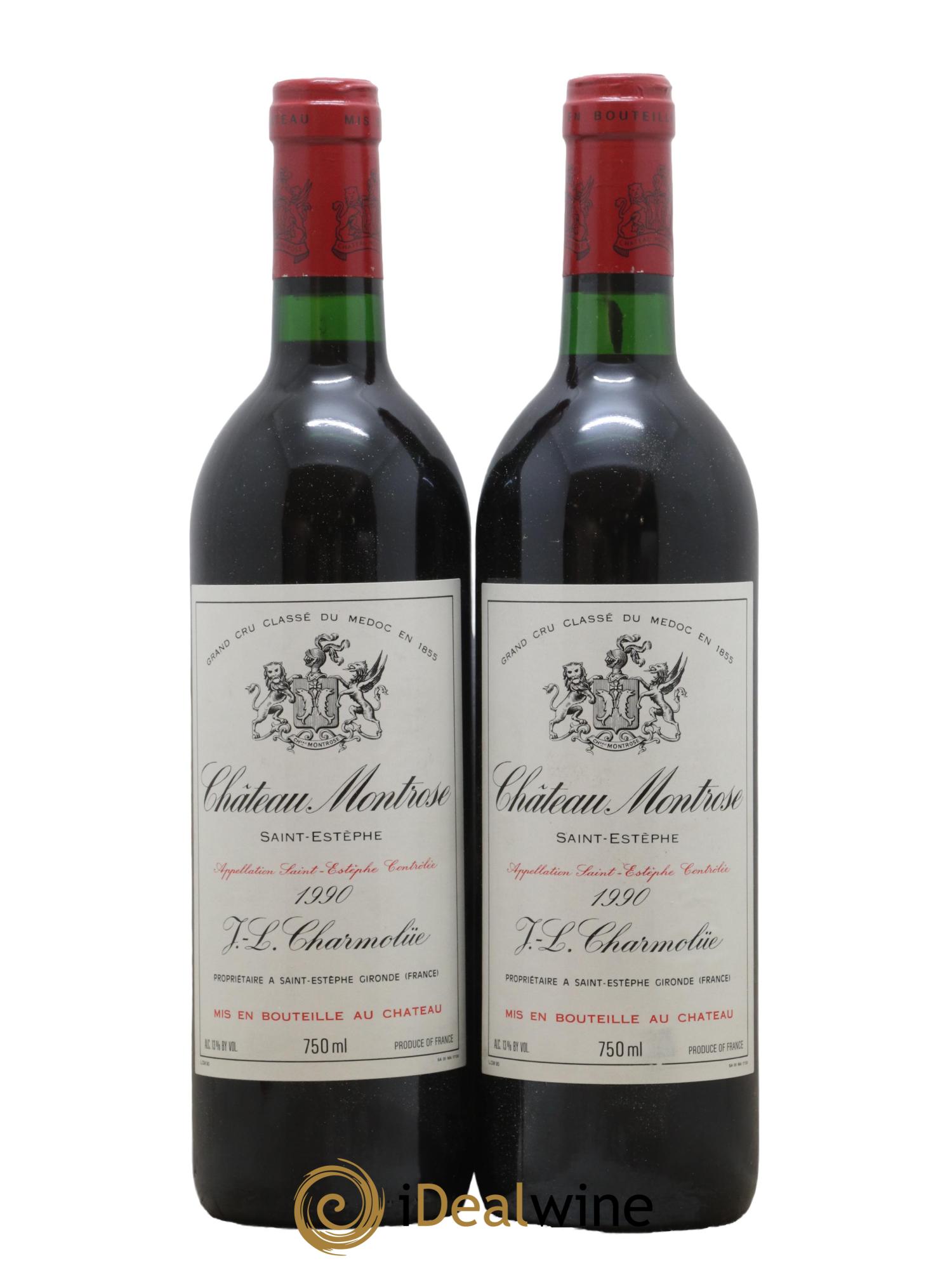 Château Montrose 2ème Grand Cru Classé 1990 - Lot de 2 bouteilles - 0
