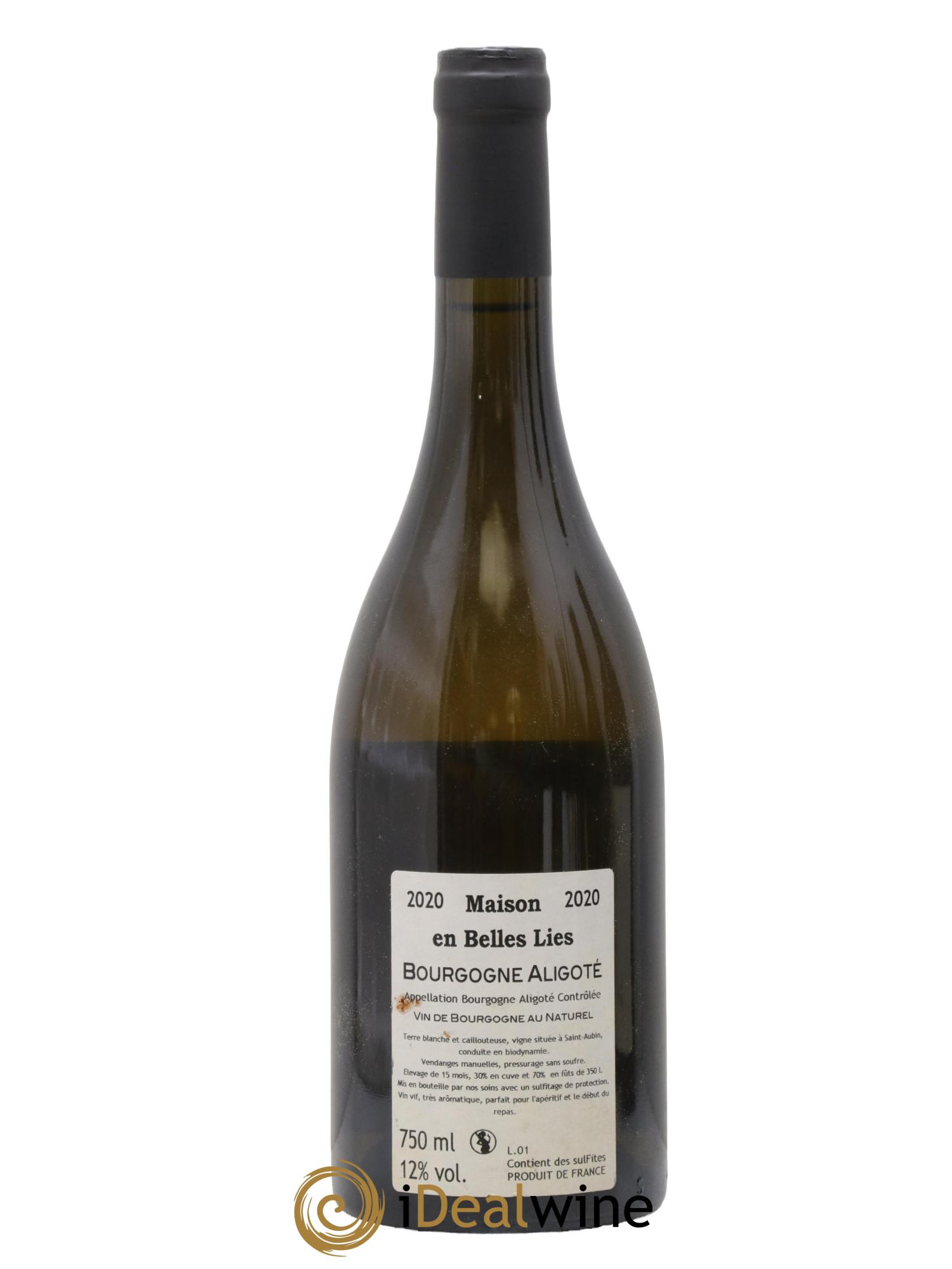 Bourgogne Aligoté Maison En Belles Lies 2020 - Lot de 1 bouteille - 1