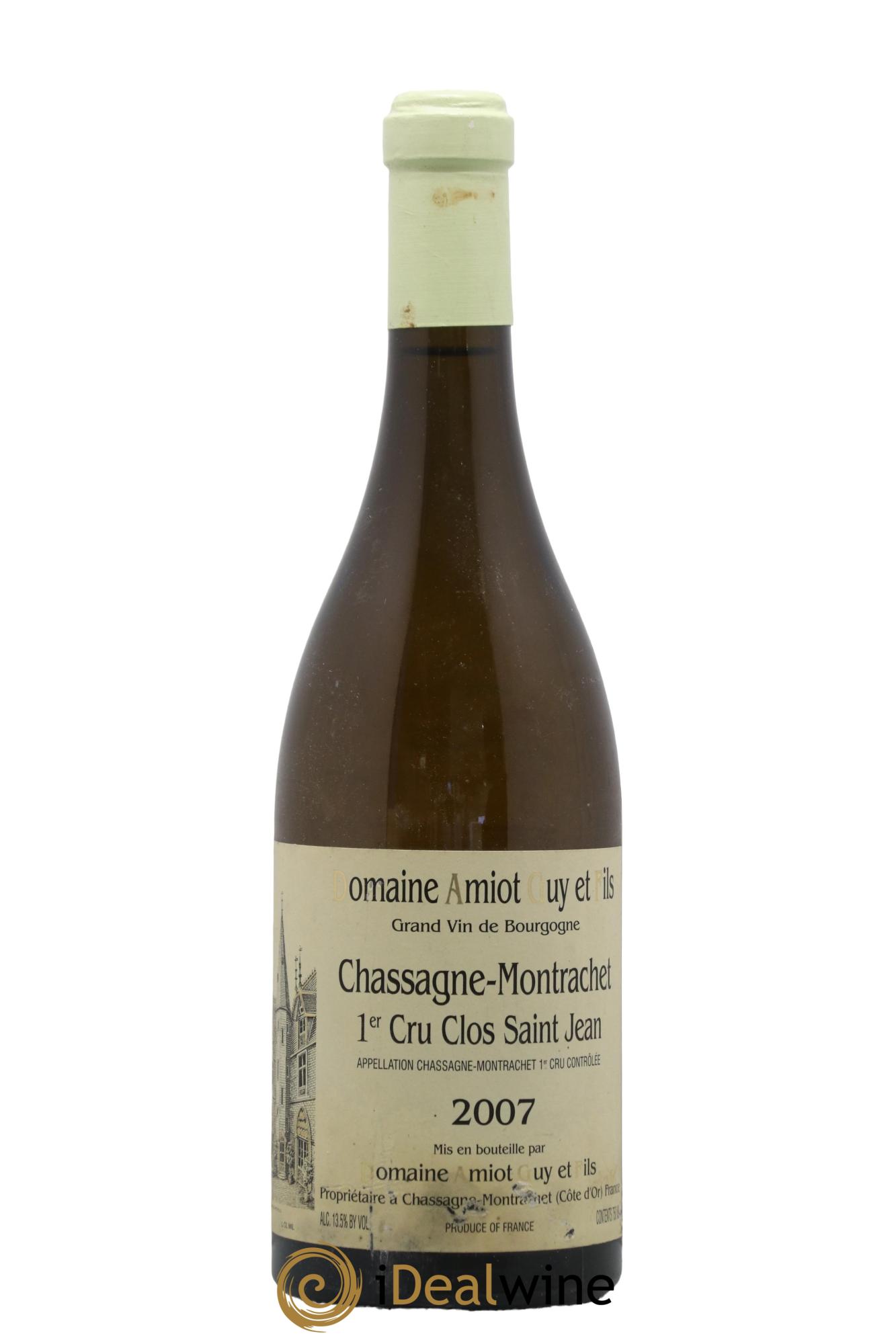 Chassagne-Montrachet 1er Cru Clos Saint Jean - Guy Amiot & Fils 2007 - Lot de 1 bouteille - 0