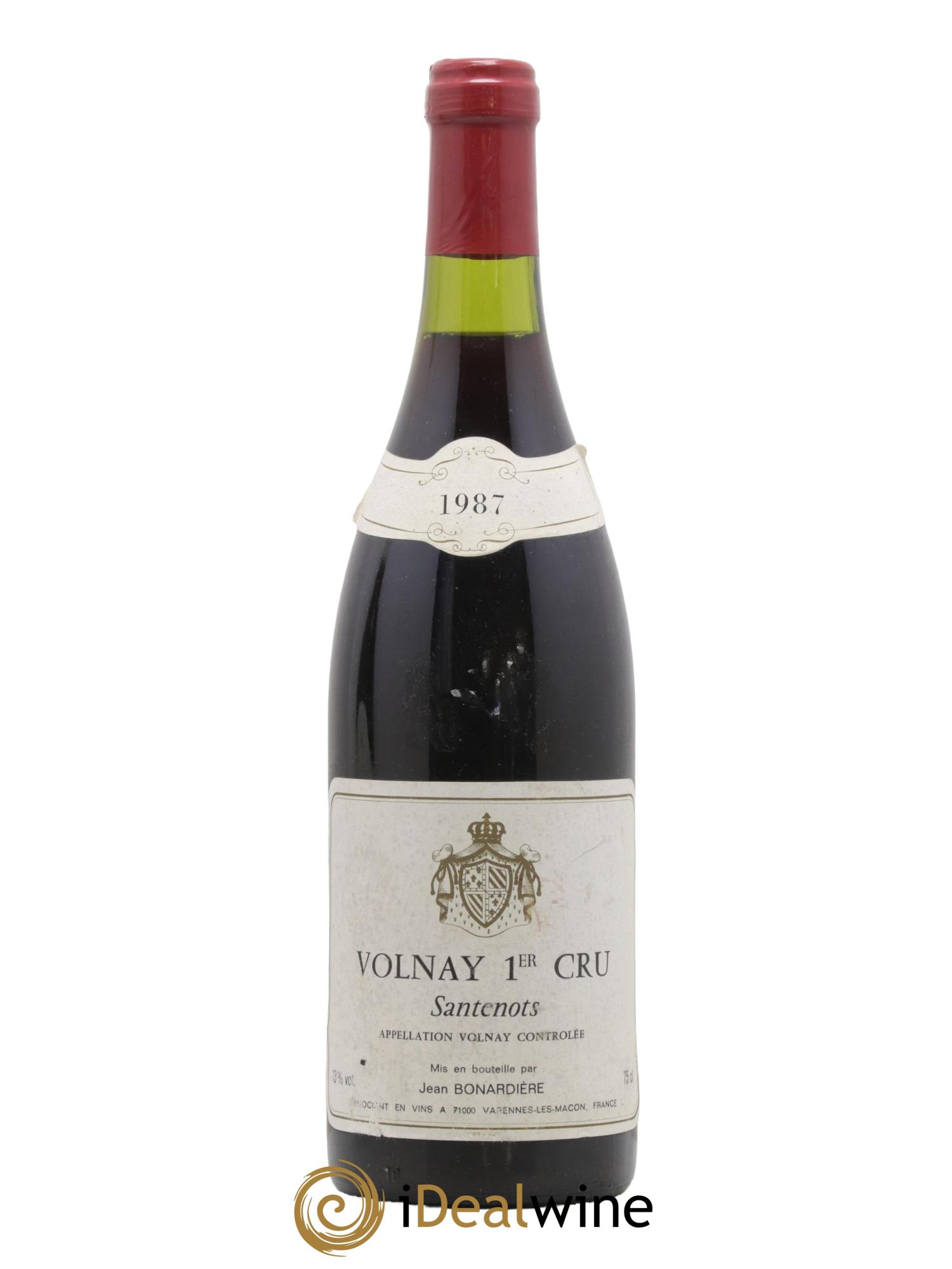 Volnay 1er Cru Santenots Domaine Bonardiere 1987 - Lot de 1 bouteille - 0