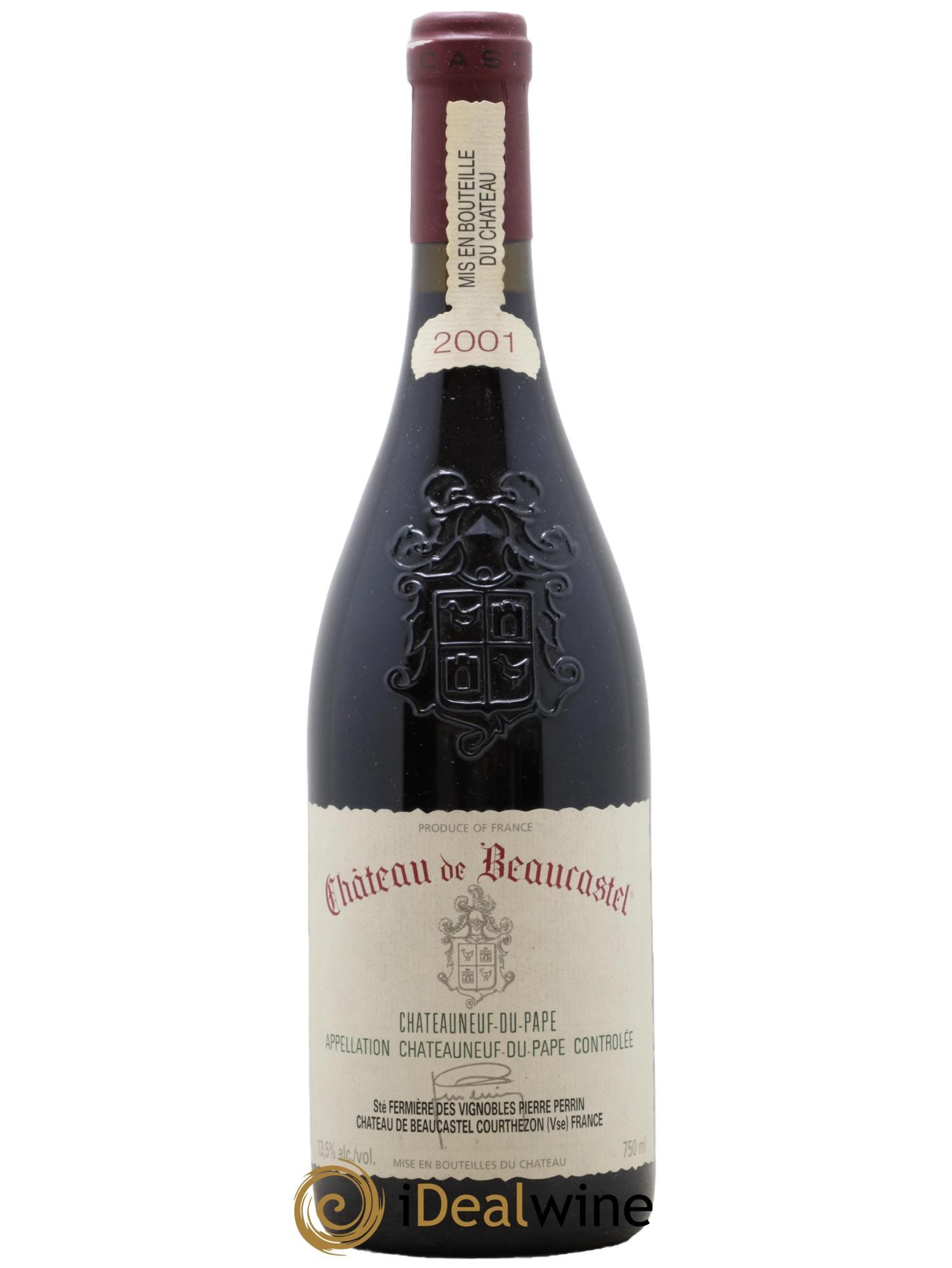 Châteauneuf-du-Pape Château de Beaucastel Famille Perrin 2001 - Lot de 1 bouteille - 0