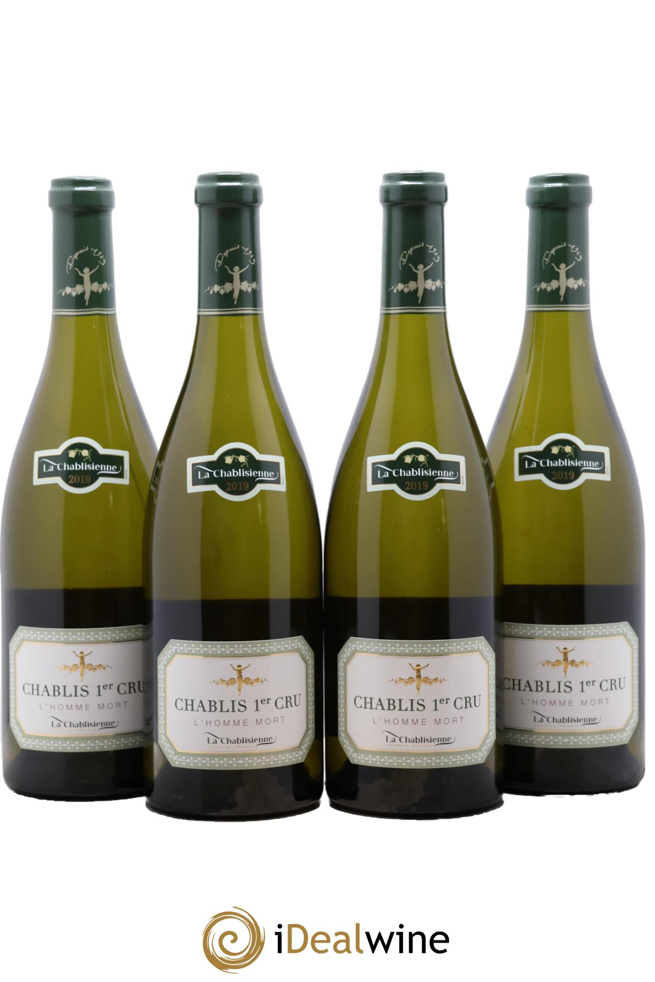 Chablis 1er Cru Homme Mort La Chablisienne 2019 - Posten von 4 Flaschen - 0