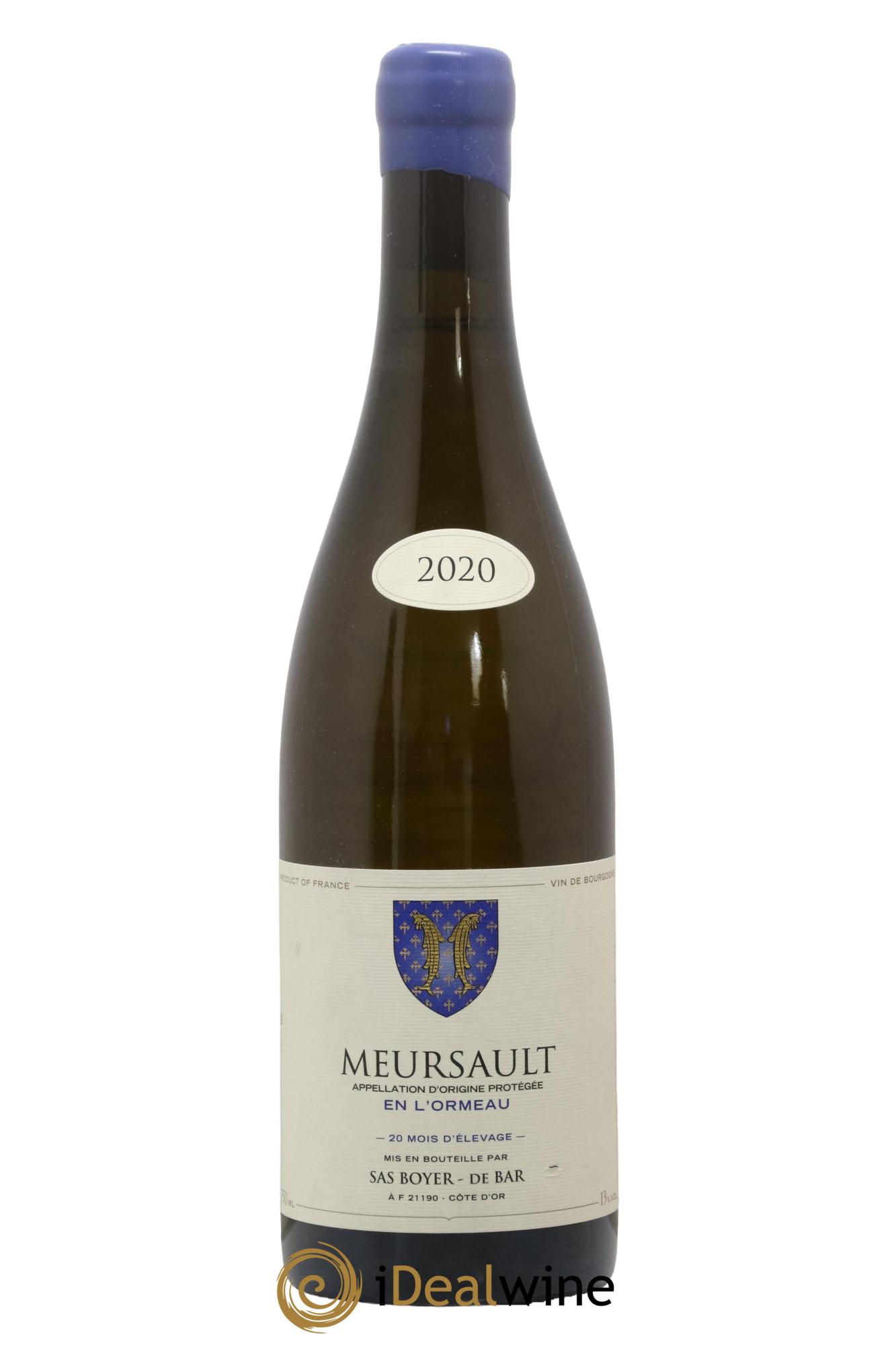 Meursault En L'Ormeau Boyer-de-Bar 2020 - Posten von 1 Flasche - 0