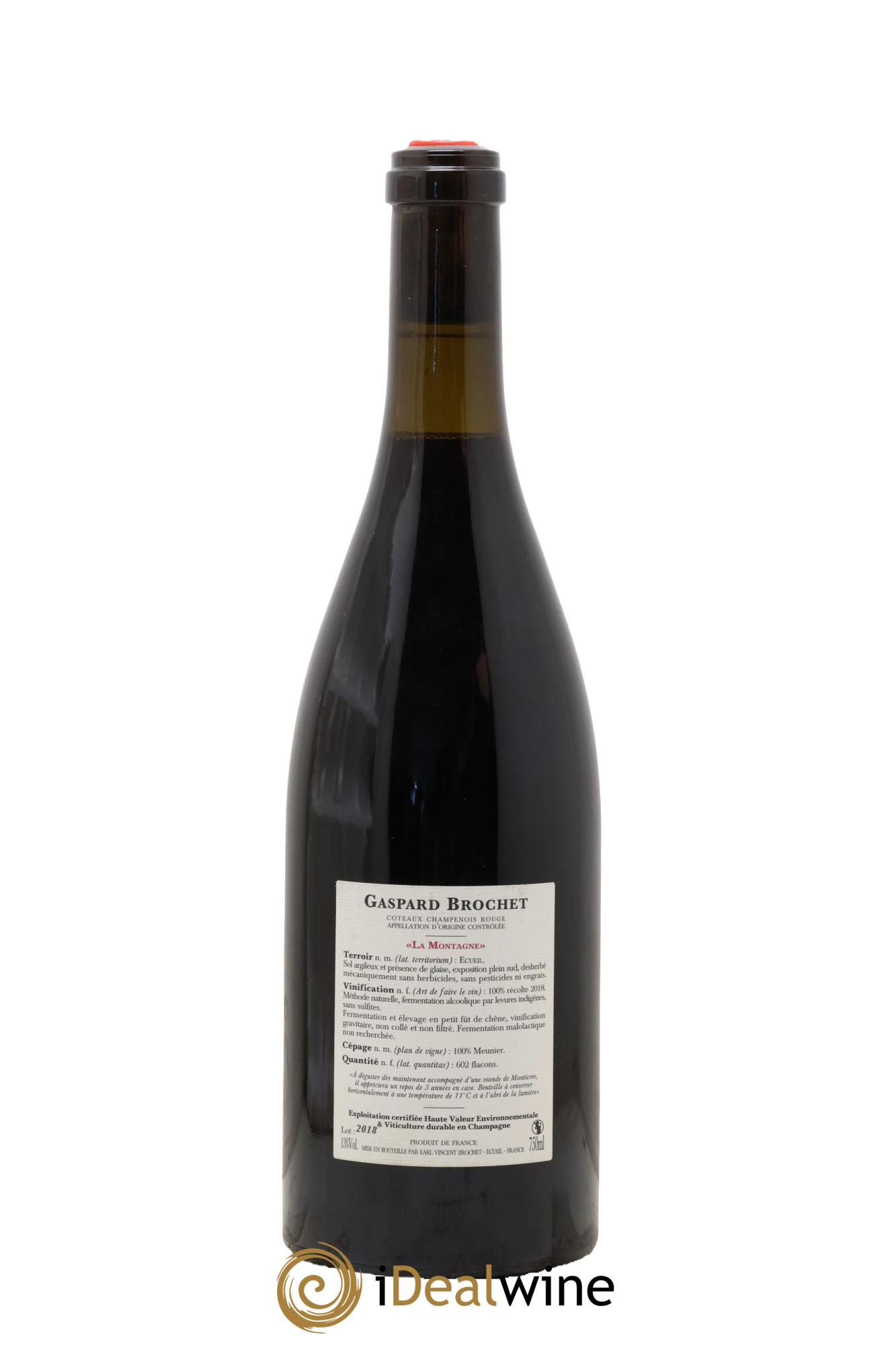 Coteaux Champenois La Montagne Gaspard Brochet 2018 - Lot of 1 bottle - 1