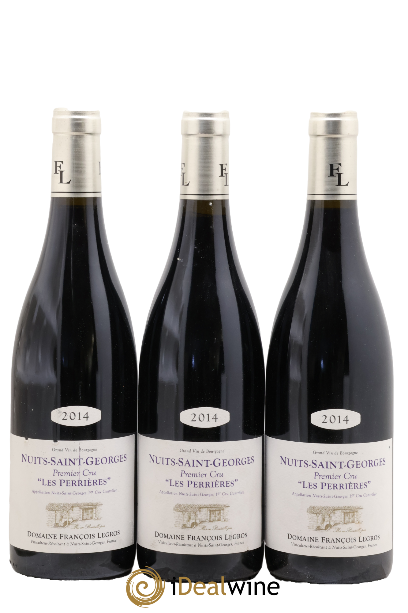Nuits-Saint-Georges 1er Cru Les Perrières François Legros 2014 - Lot de 3 bouteilles - 0