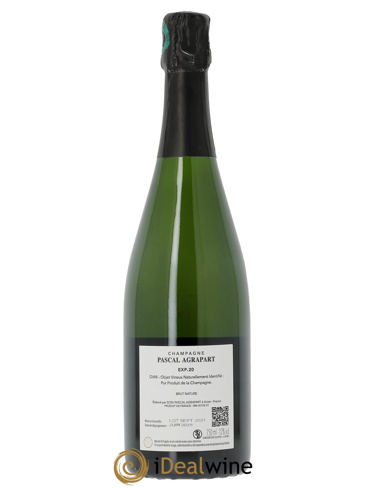 Expérience 20 Brut Nature Blanc de Blancs Pascal Agrapart  - Lot de 1 bouteille - 1