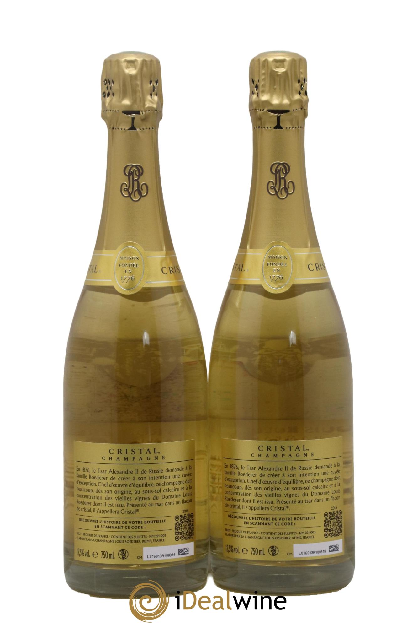 Cristal Louis Roederer 2016 - Lot of 2 bottles - 1